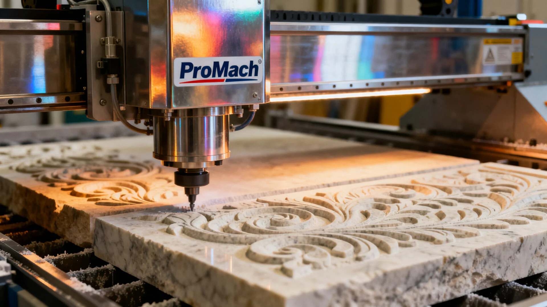 5-Axis CNC router for complex stone machining