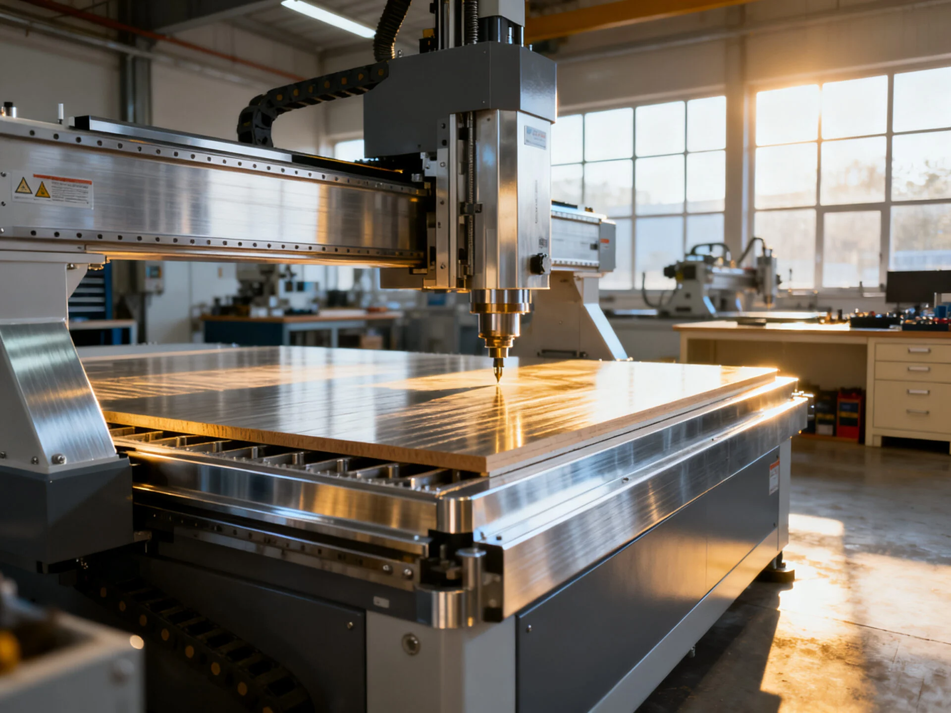 Advanced woodworking CNC machine in production