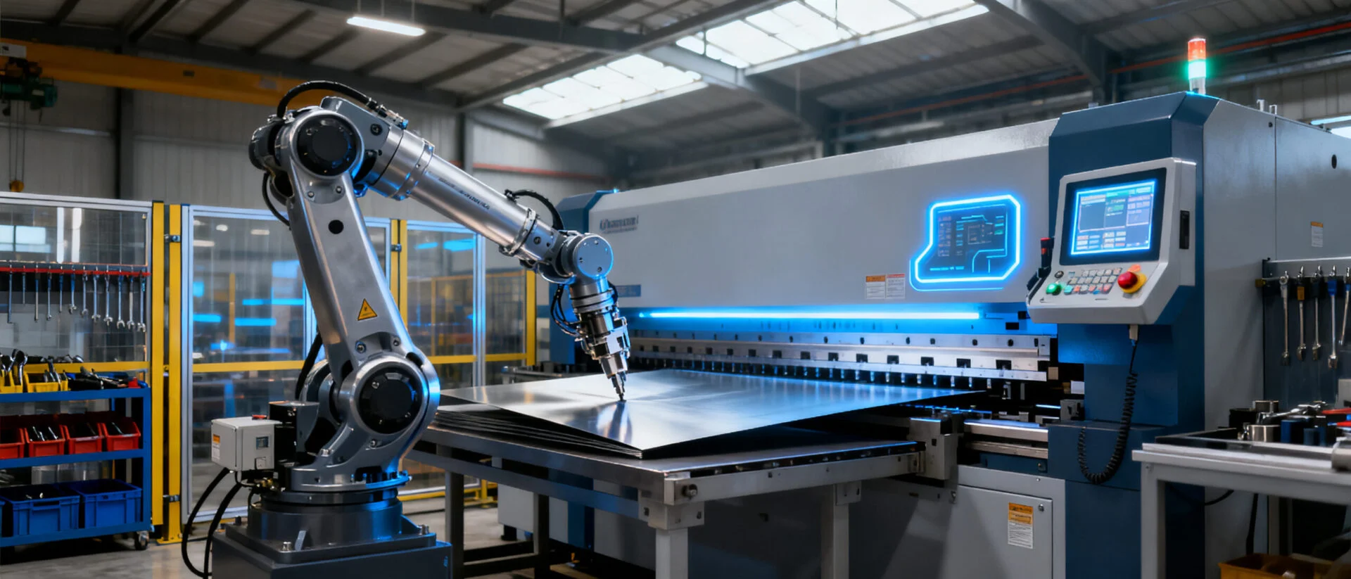 Automated CNC bending cell for high-volume sheet metal production