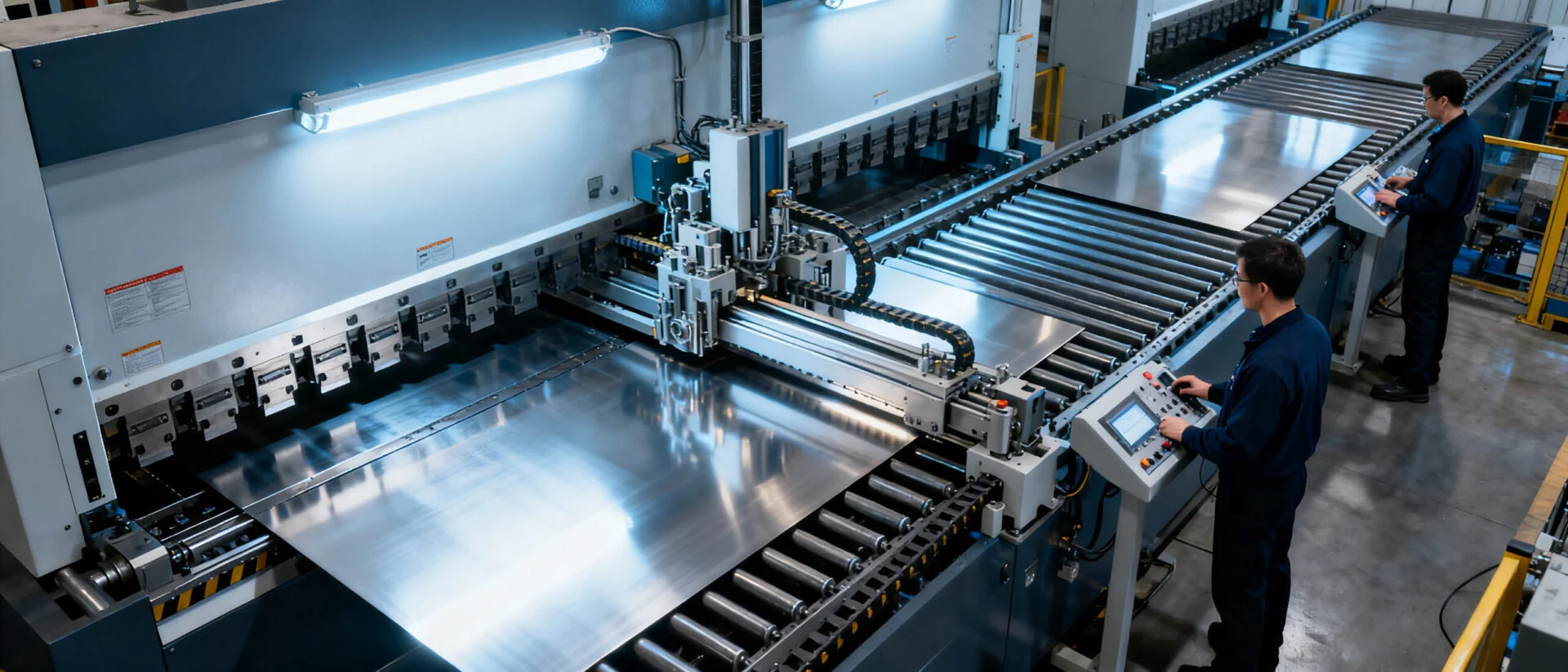 Automated press brake bending cell for industrial production