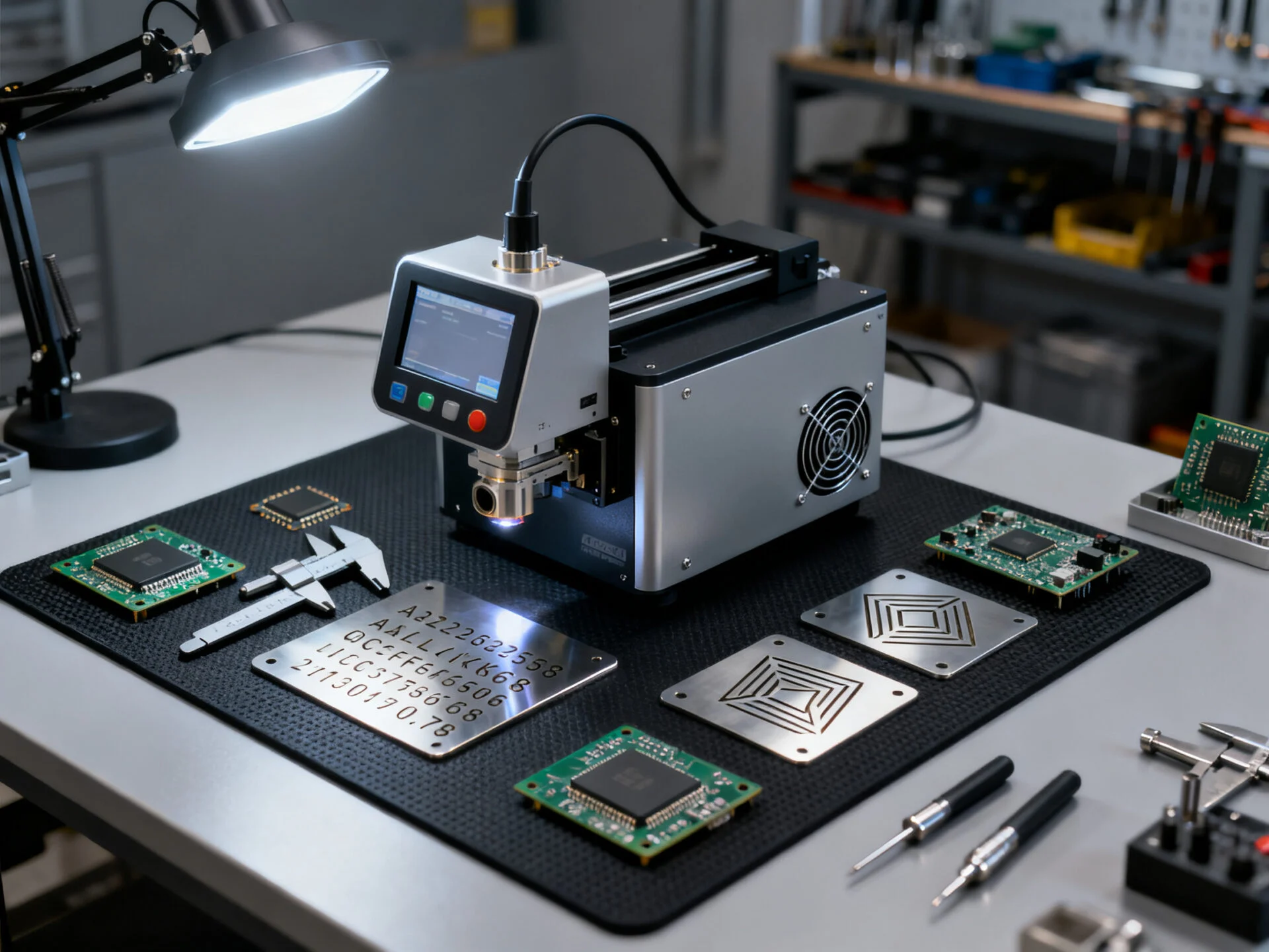 Benchtop compact fiber laser marking machine