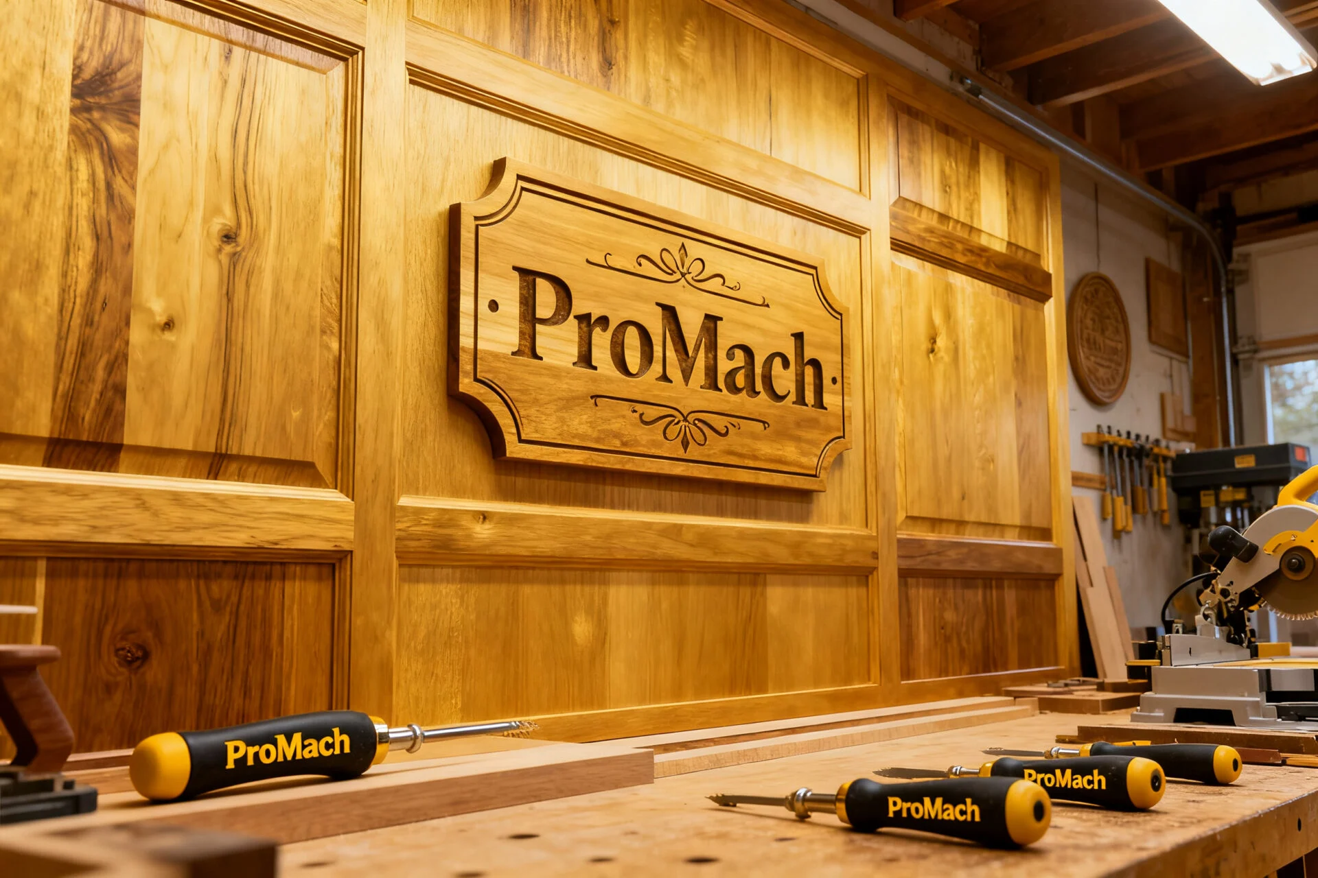 Close-up of woodblock material for craft and fabrication projects