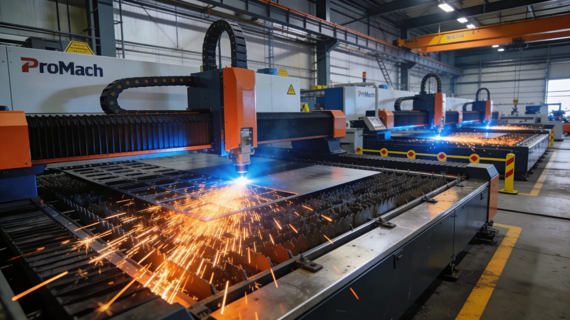 CNC laser cutting, plasma cutting, and milling processes for metal fabrication