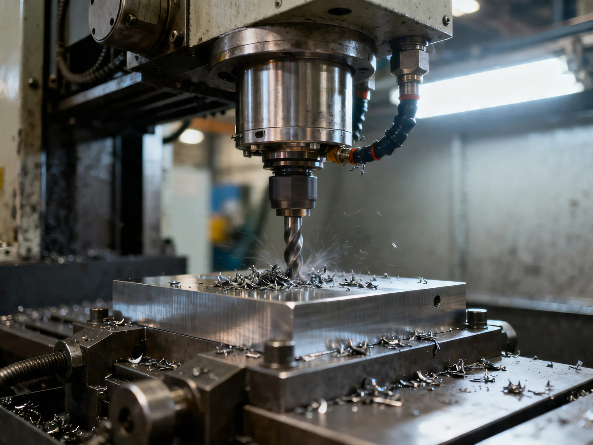 CNC machine optimizing cutting process