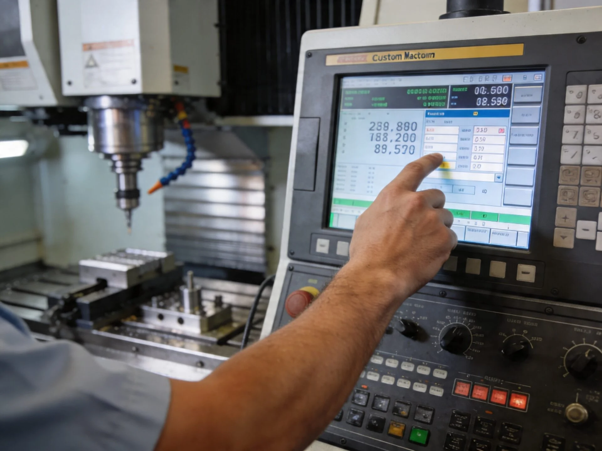 CNC machine programming for custom configuration