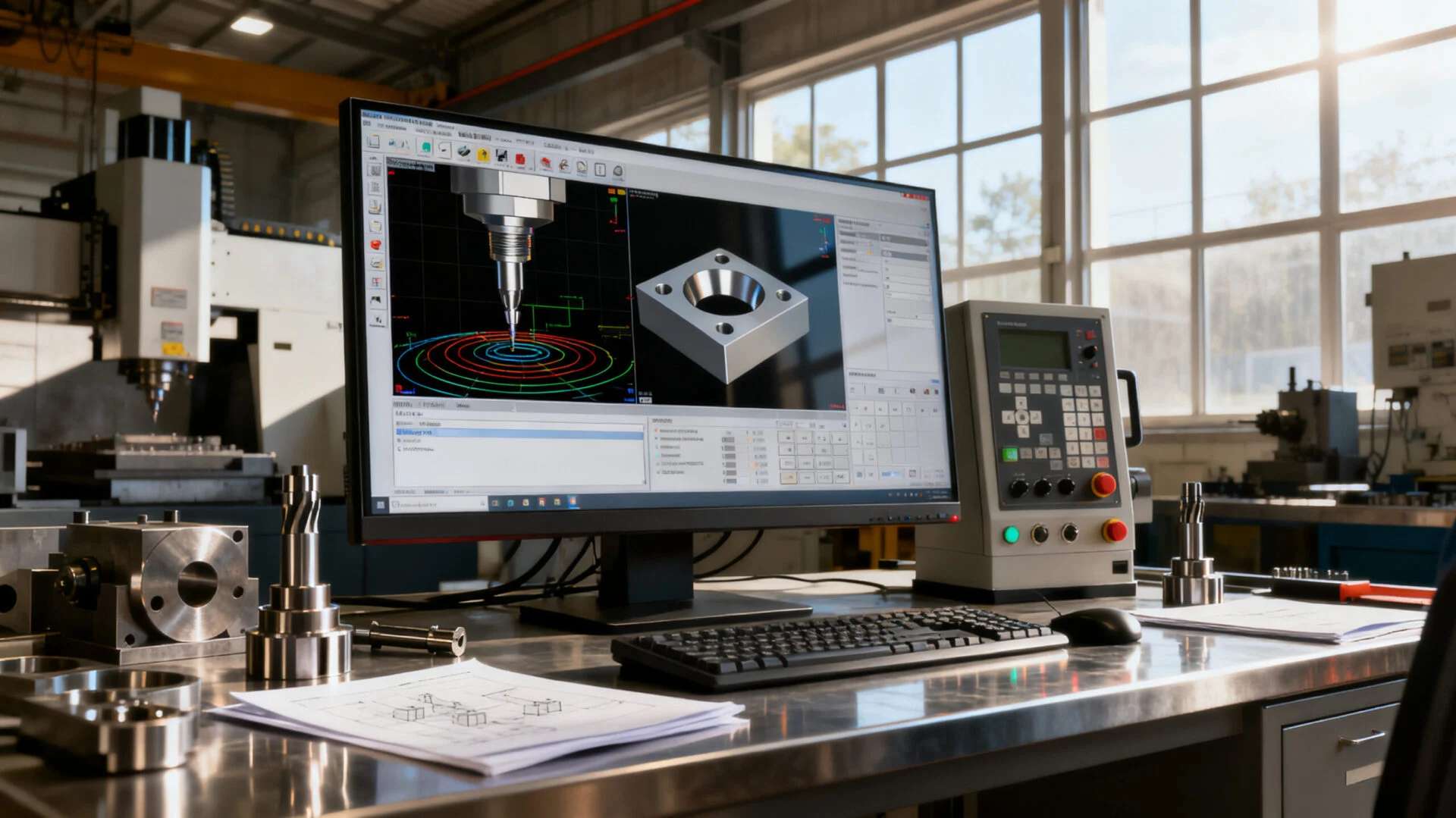 CNC machining software interface