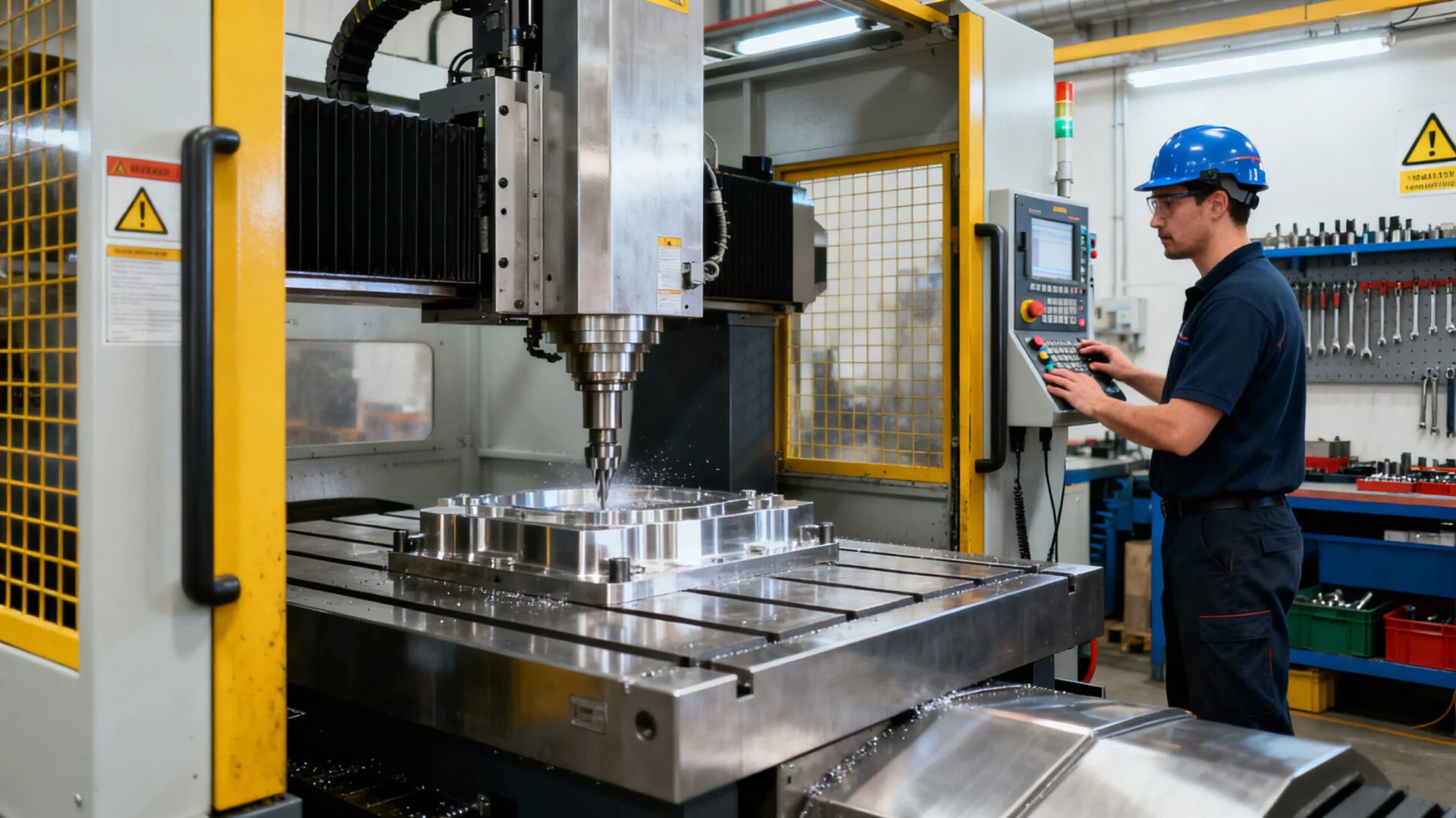 CNC milling machine used for metal fabrication