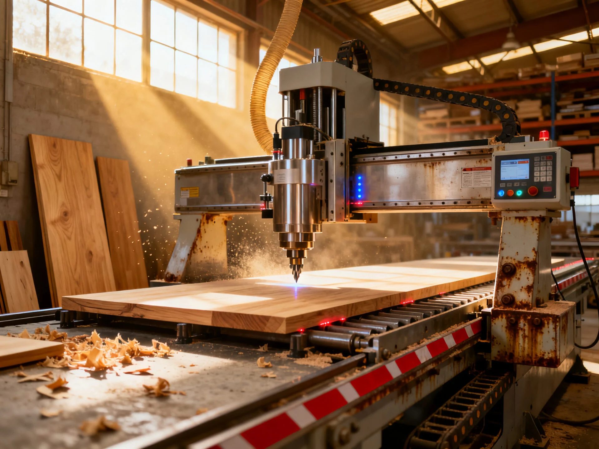 CNC wood panel processing