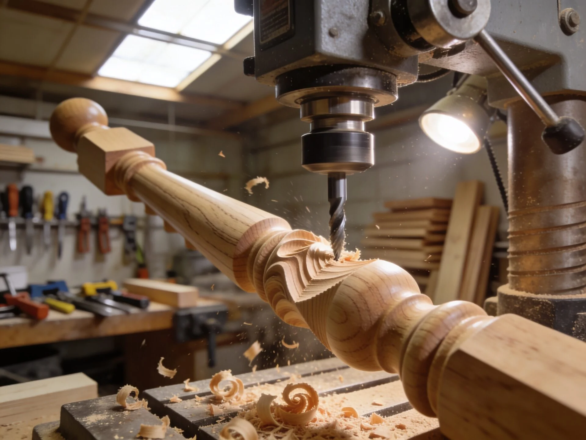 CNC Wood Turning for Staircase Parts