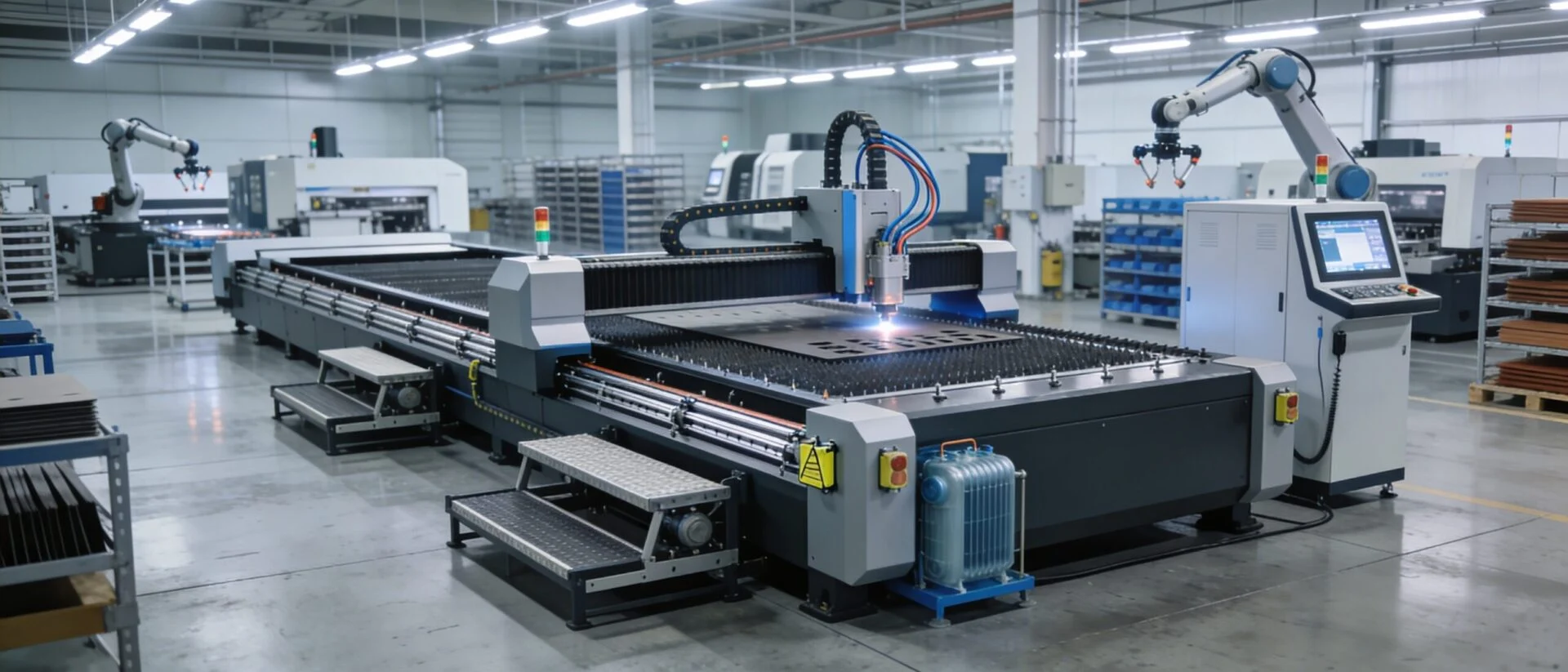 Compact standard fiber laser cutting machine for sheet metal