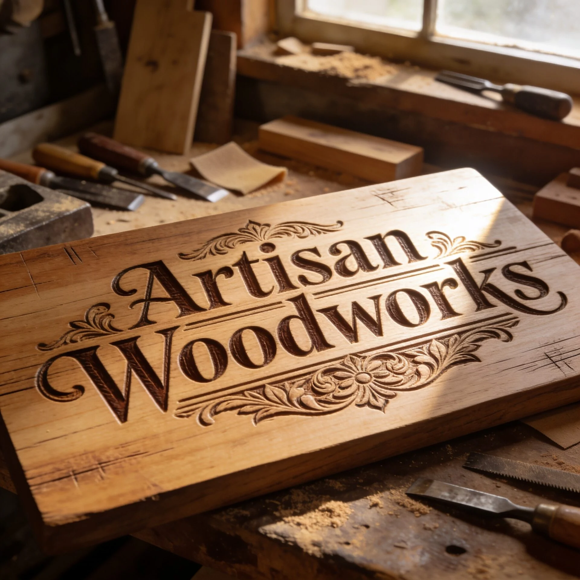 Custom signage engraved by a hobby CNC router