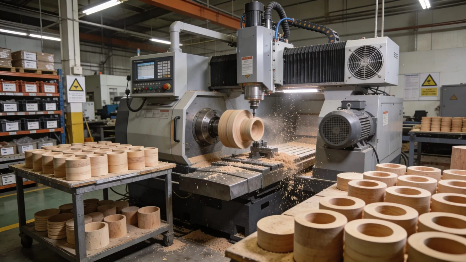 Custom Wood Rotary Parts Manufacturing