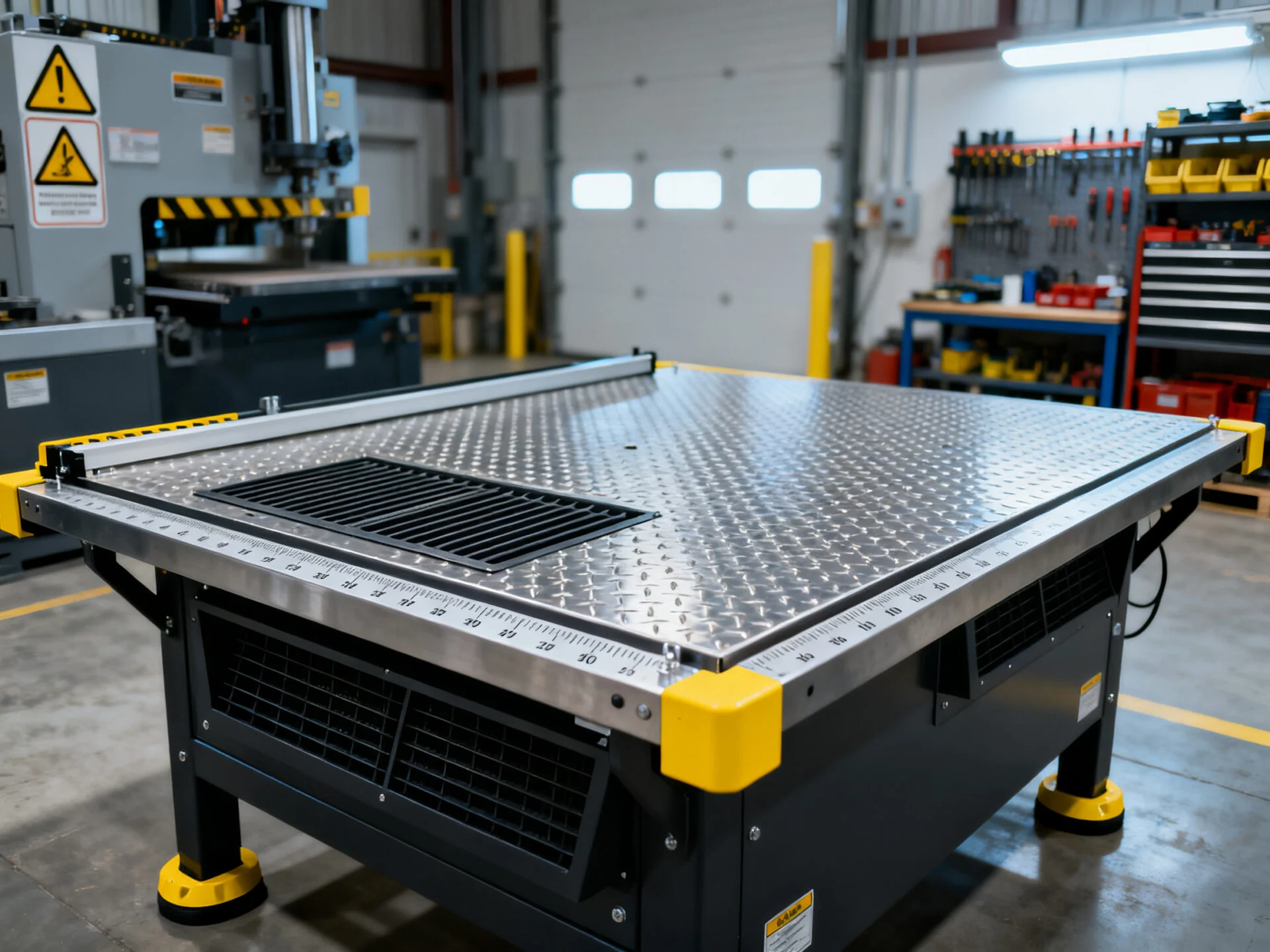 Downdraft table supporting safe and efficient cutting workflow