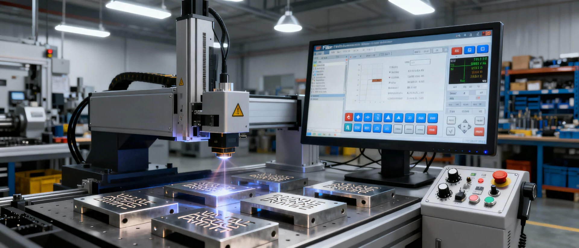 Fiber laser marking machine interface