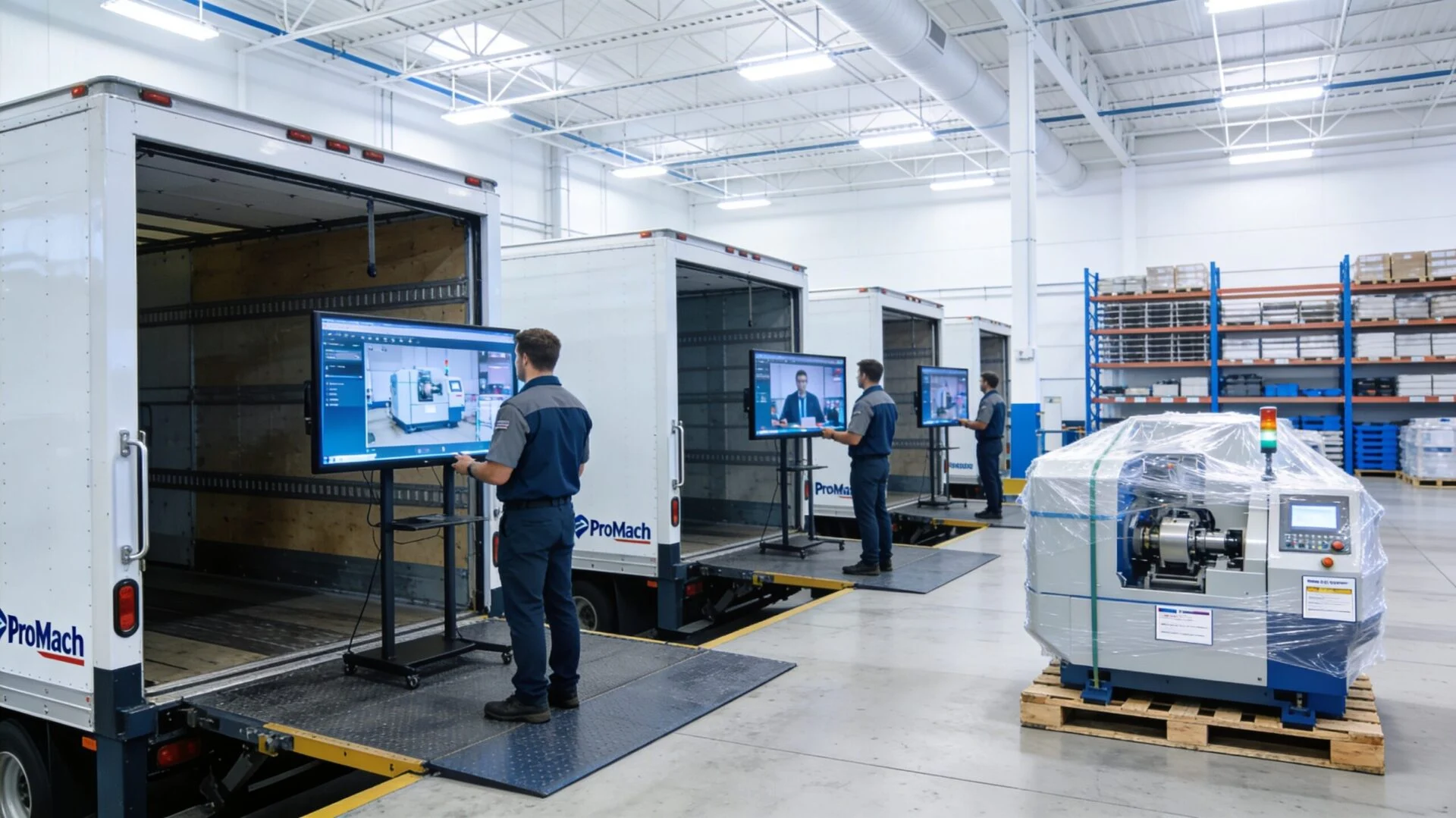 Global CNC machine delivery and 24/7 technical support network