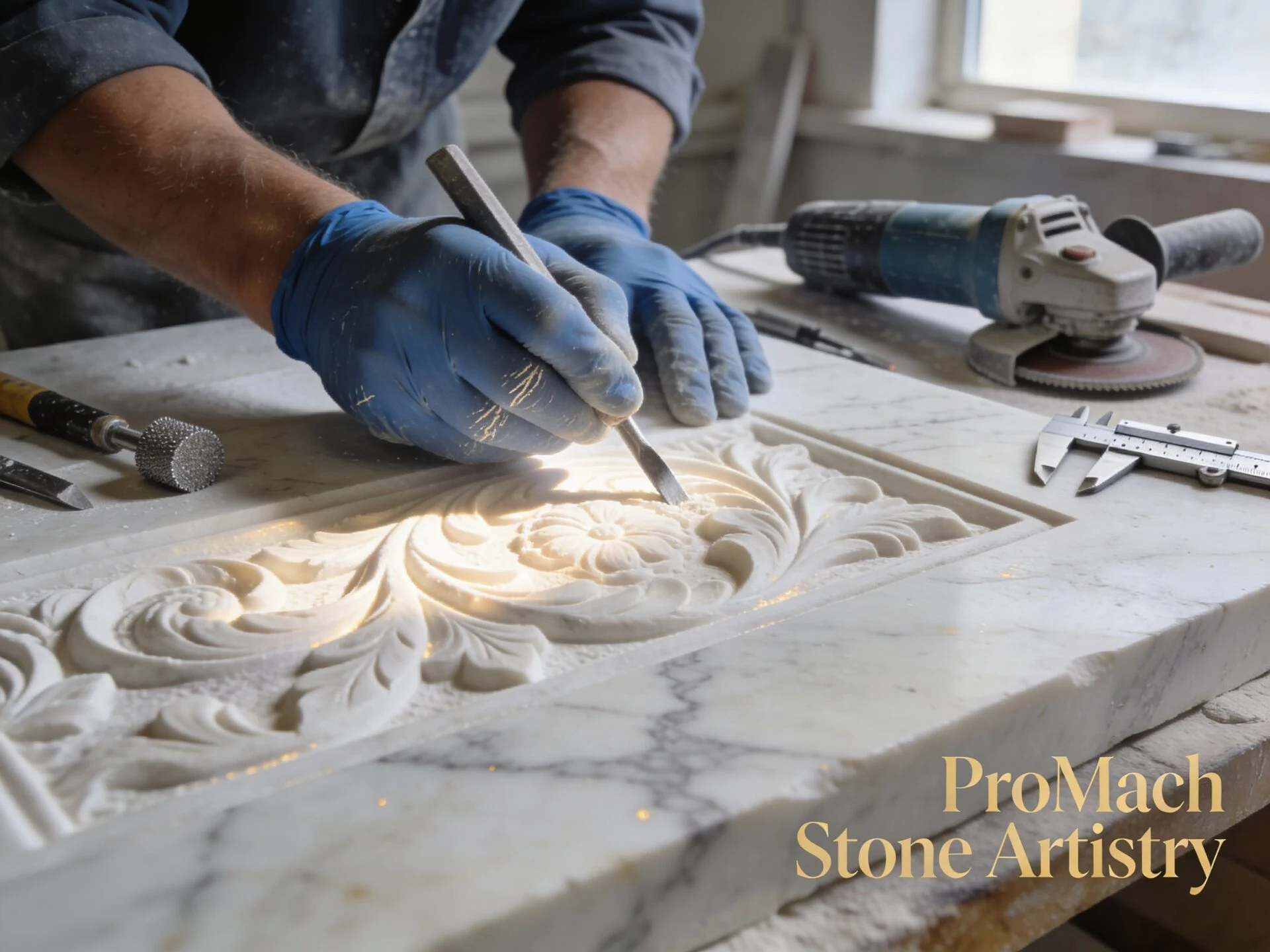 Granite cutting machine for stone processing