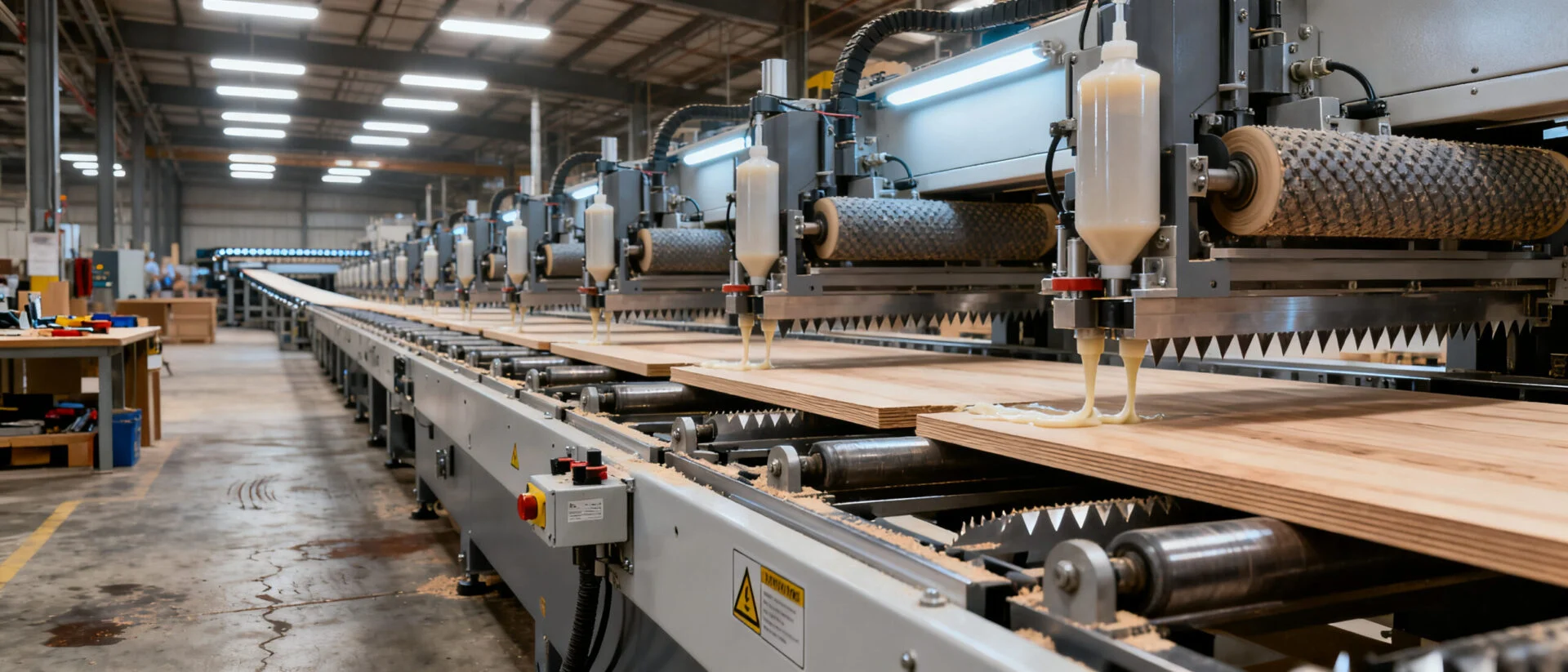 High-capacity automatic edge banding line for furniture production