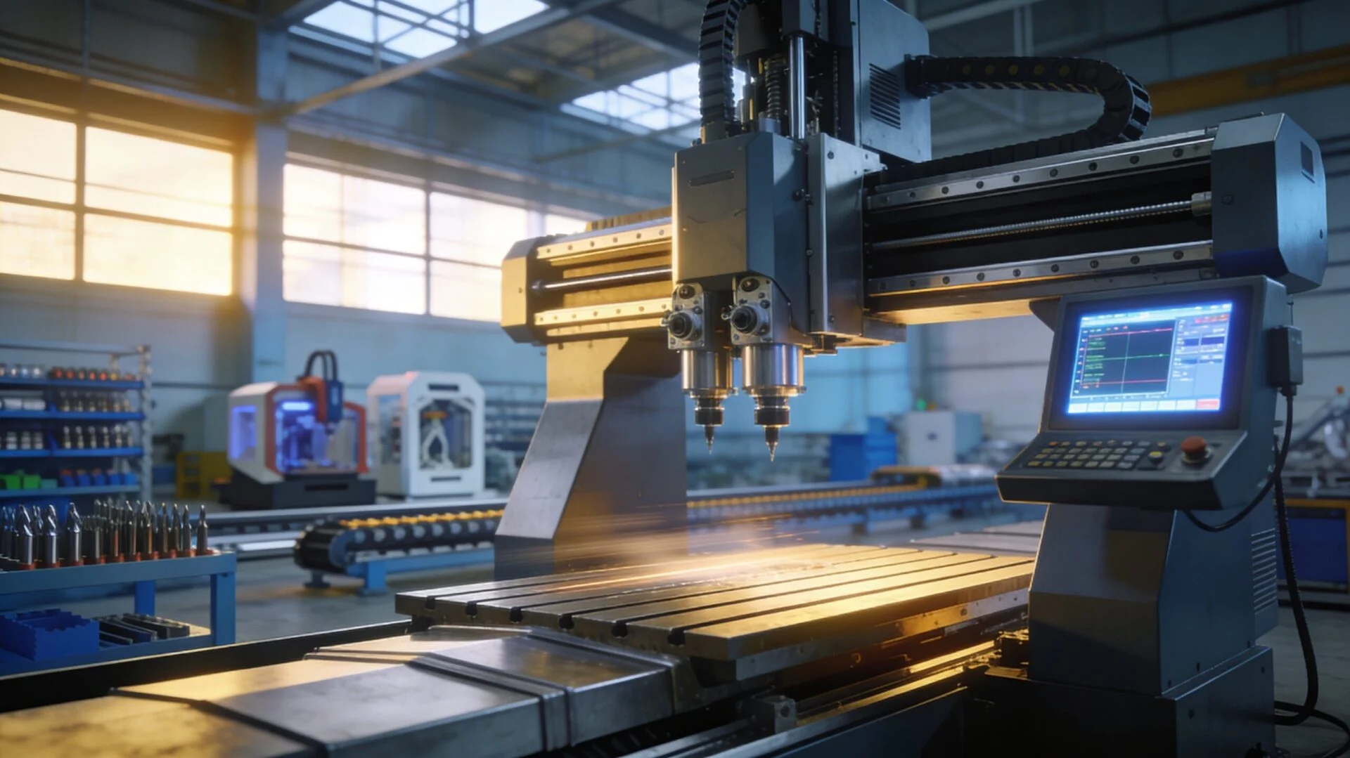 High-performance ProMach 5-axis CNC router machine for industrial manufacturing