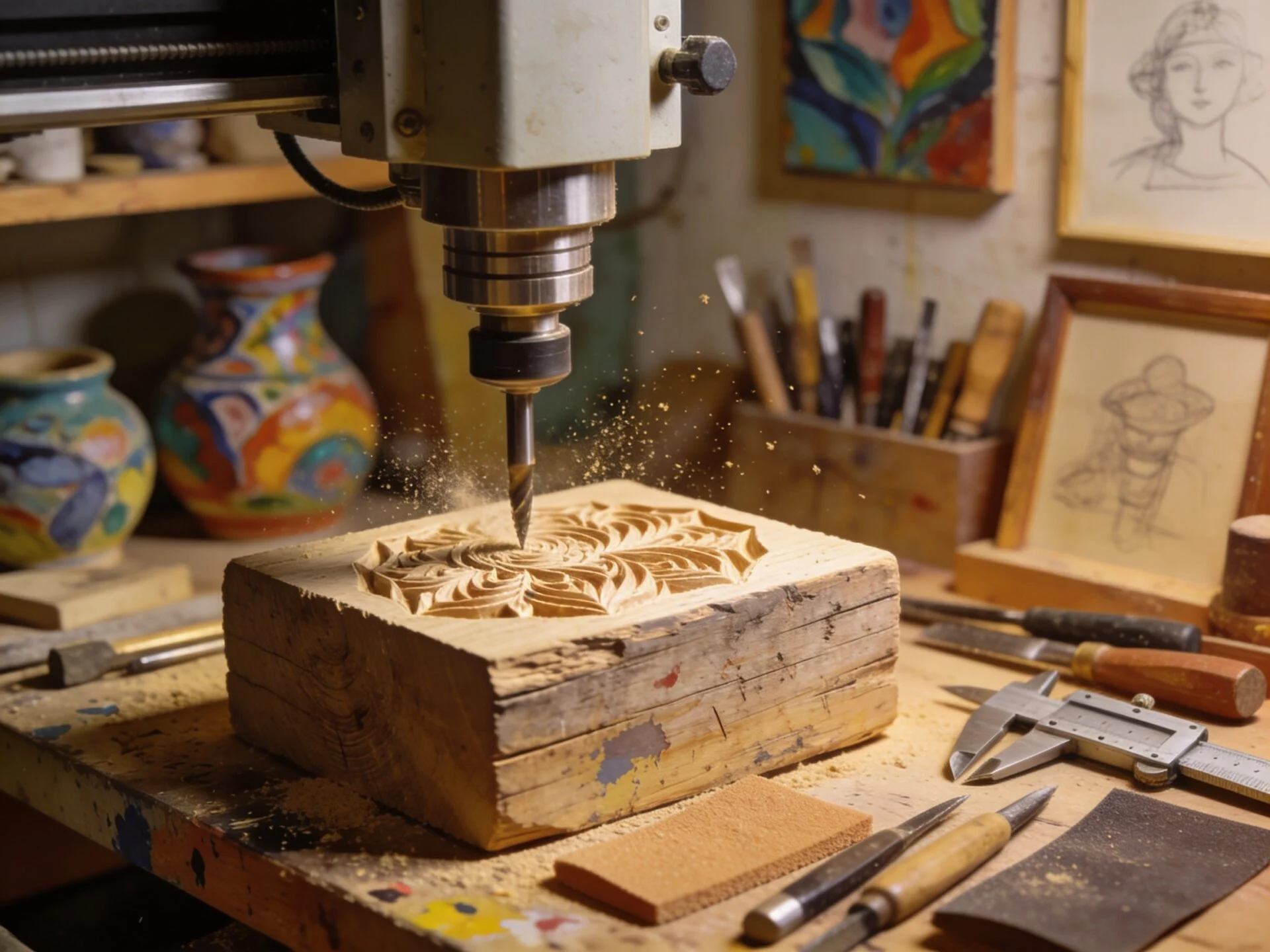 Hobby CNC machine used for crafts and model making