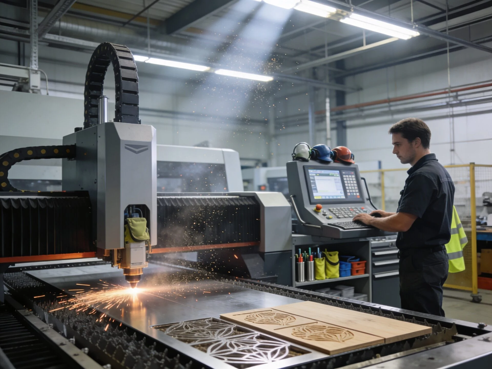Hybrid laser cutting machine applications for metal, wood, and acrylic