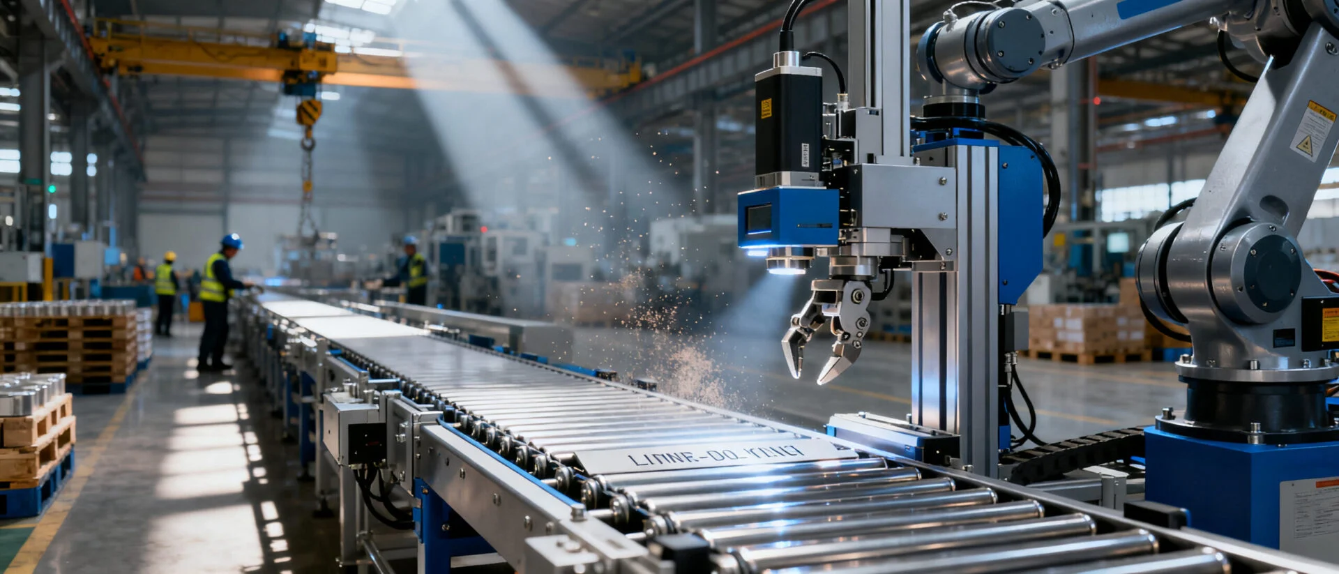 In-line industrial laser marking system