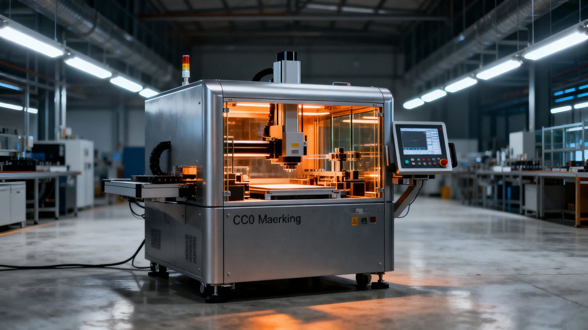 Industrial CO2 laser marking machine for non-metal and organic materials