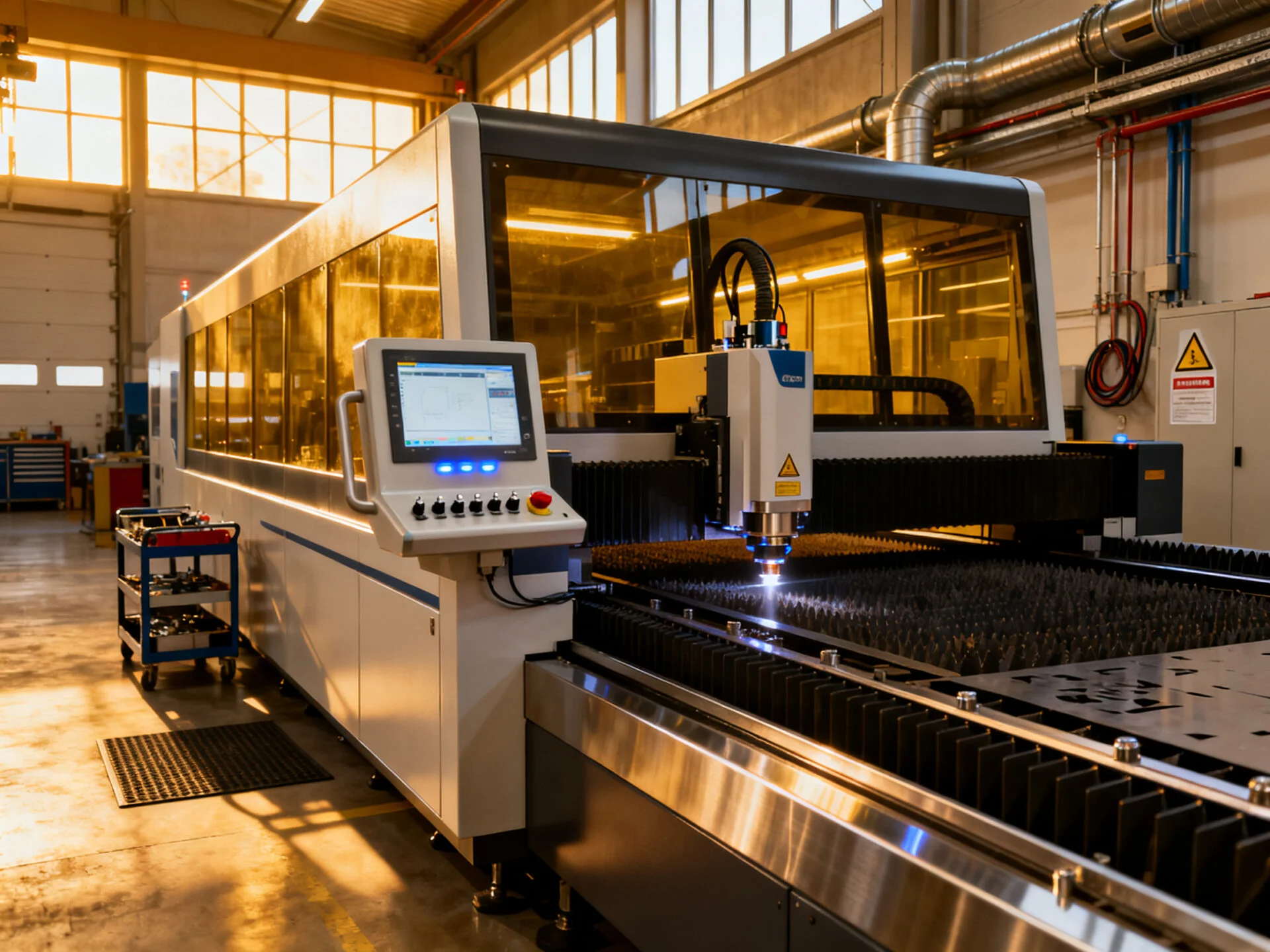 Industrial fiber laser cutting system