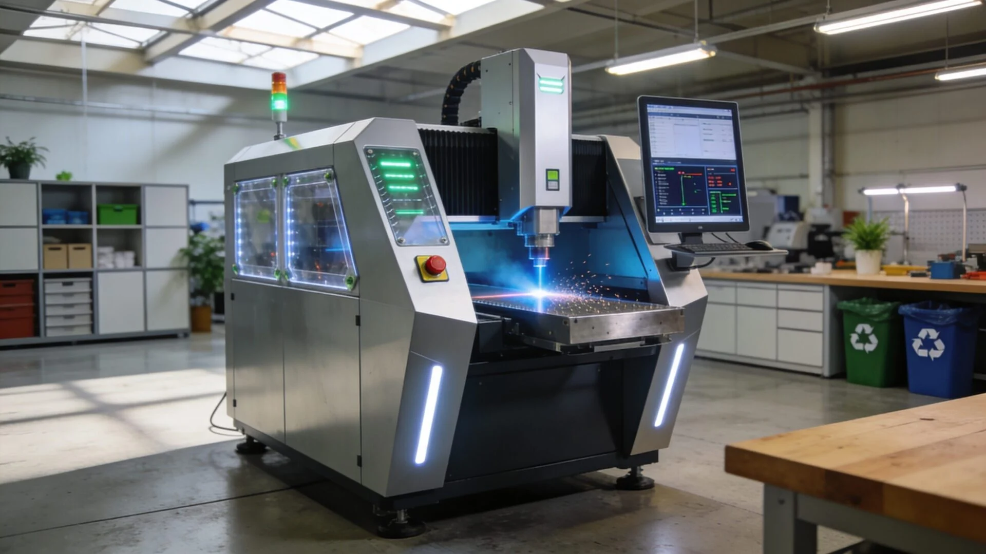 Industrial laser cleaning system with integrated safety interlocks and eco-friendly dust control