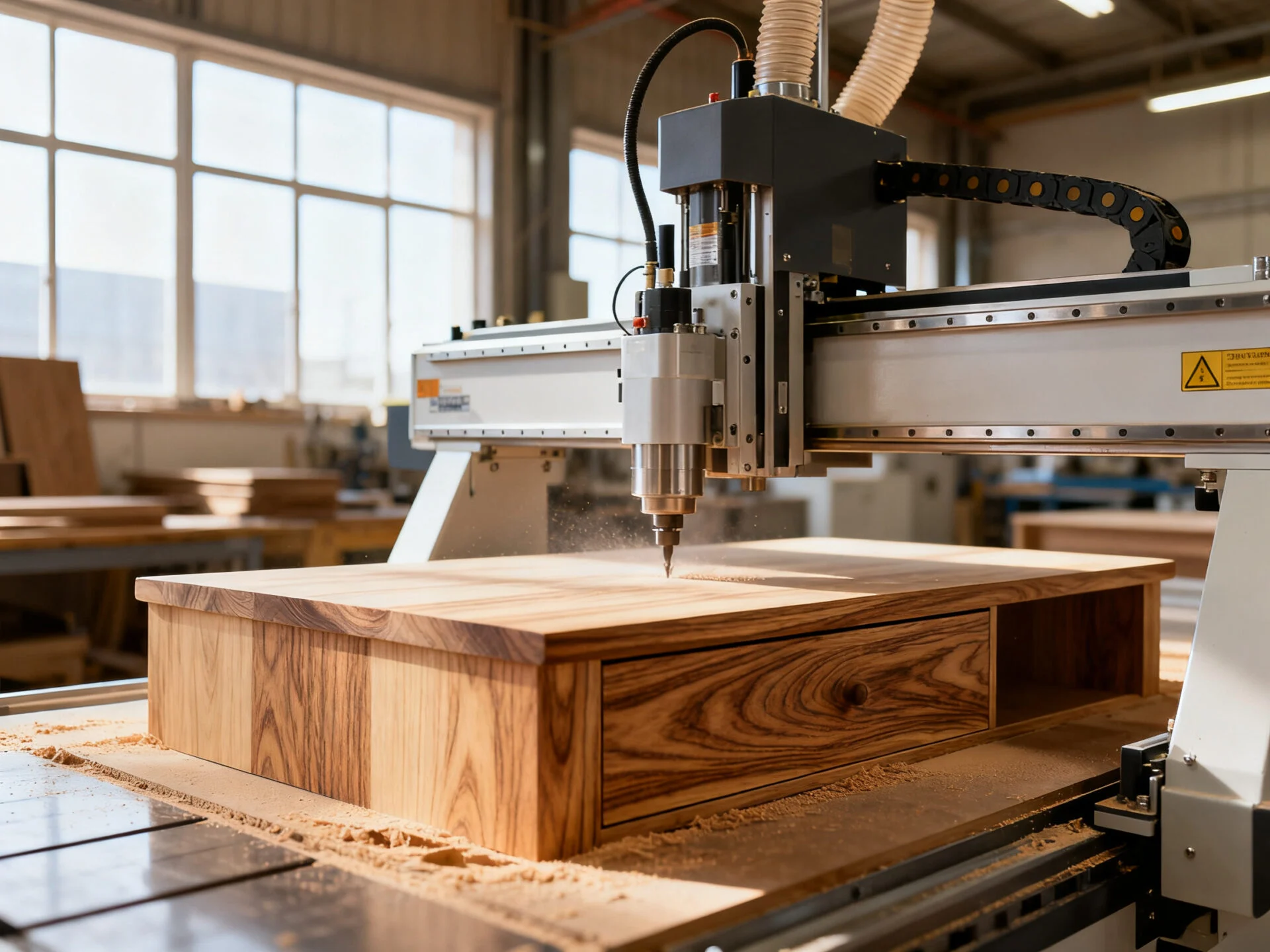 Intricate furniture part carving
