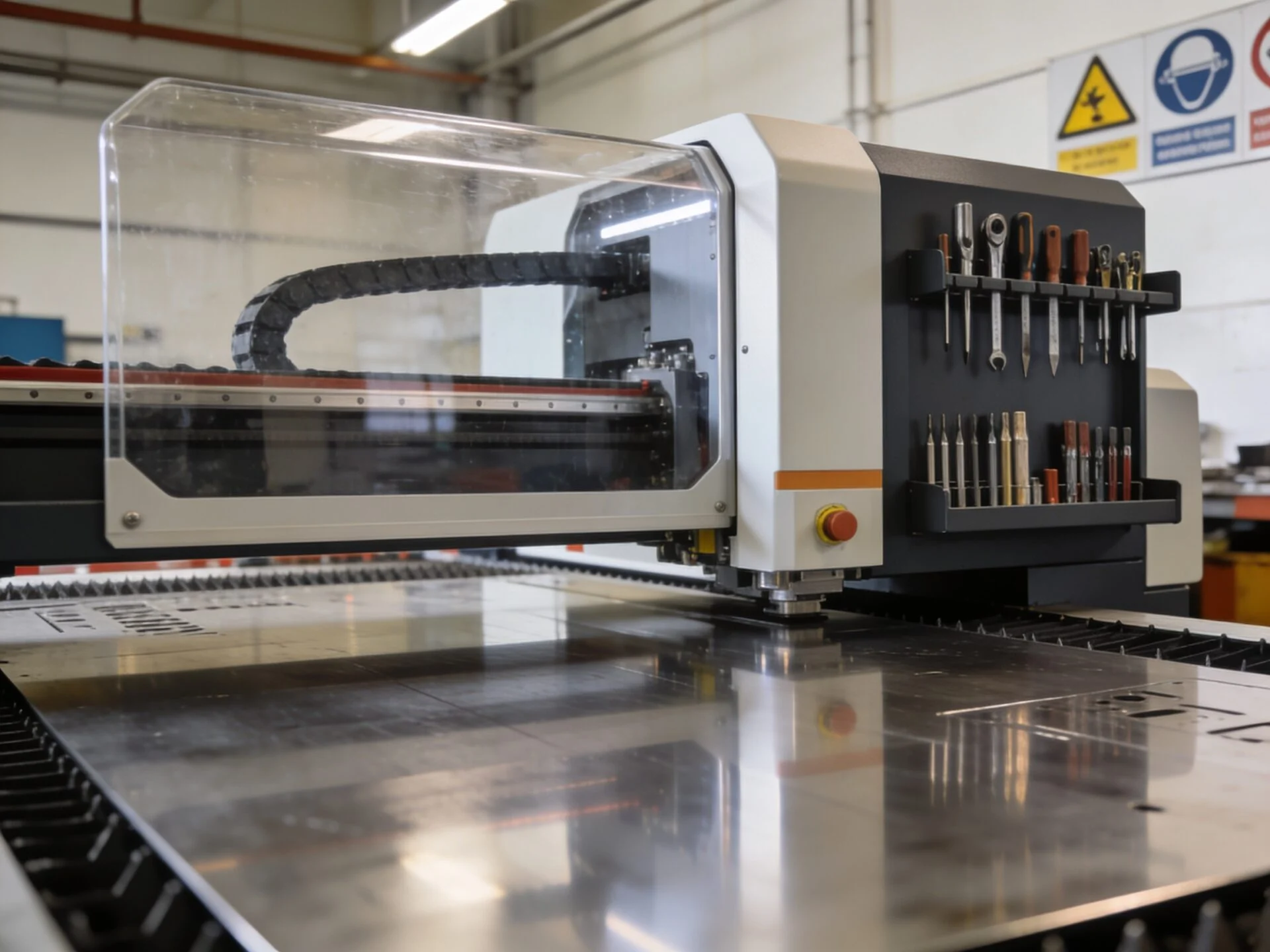 Large format exchange table fiber laser cutting system