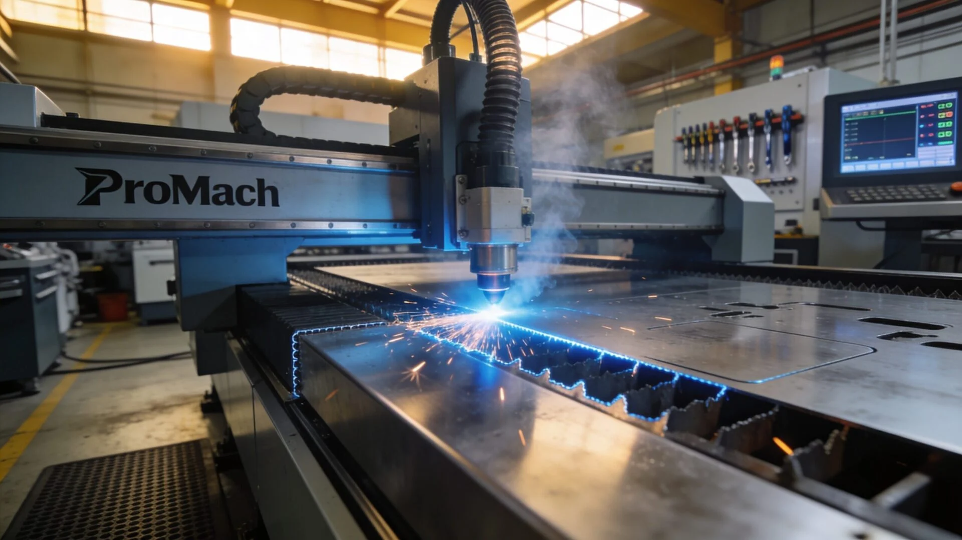 Laser cutting machine for precision metal fabrication