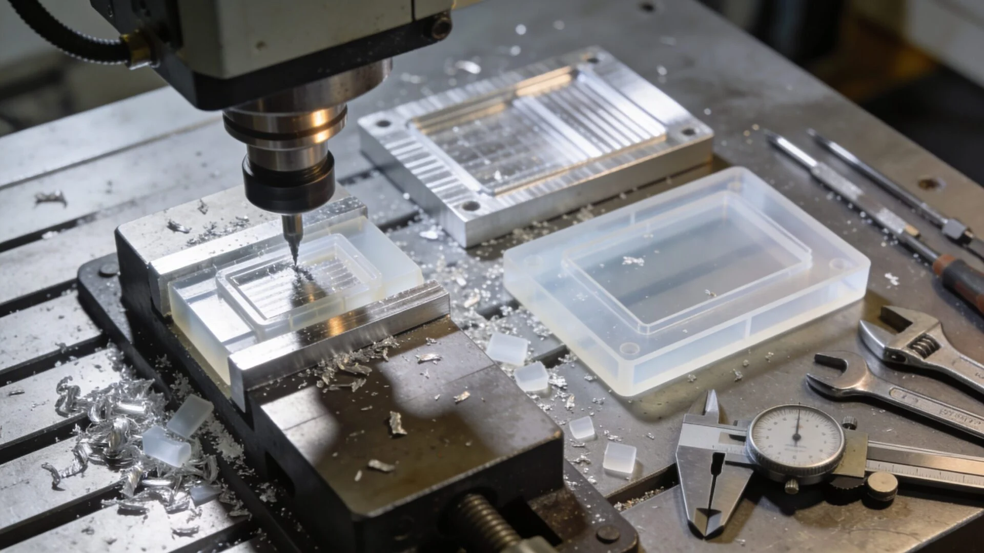 Light metal and plastic processing with a small CNC machine