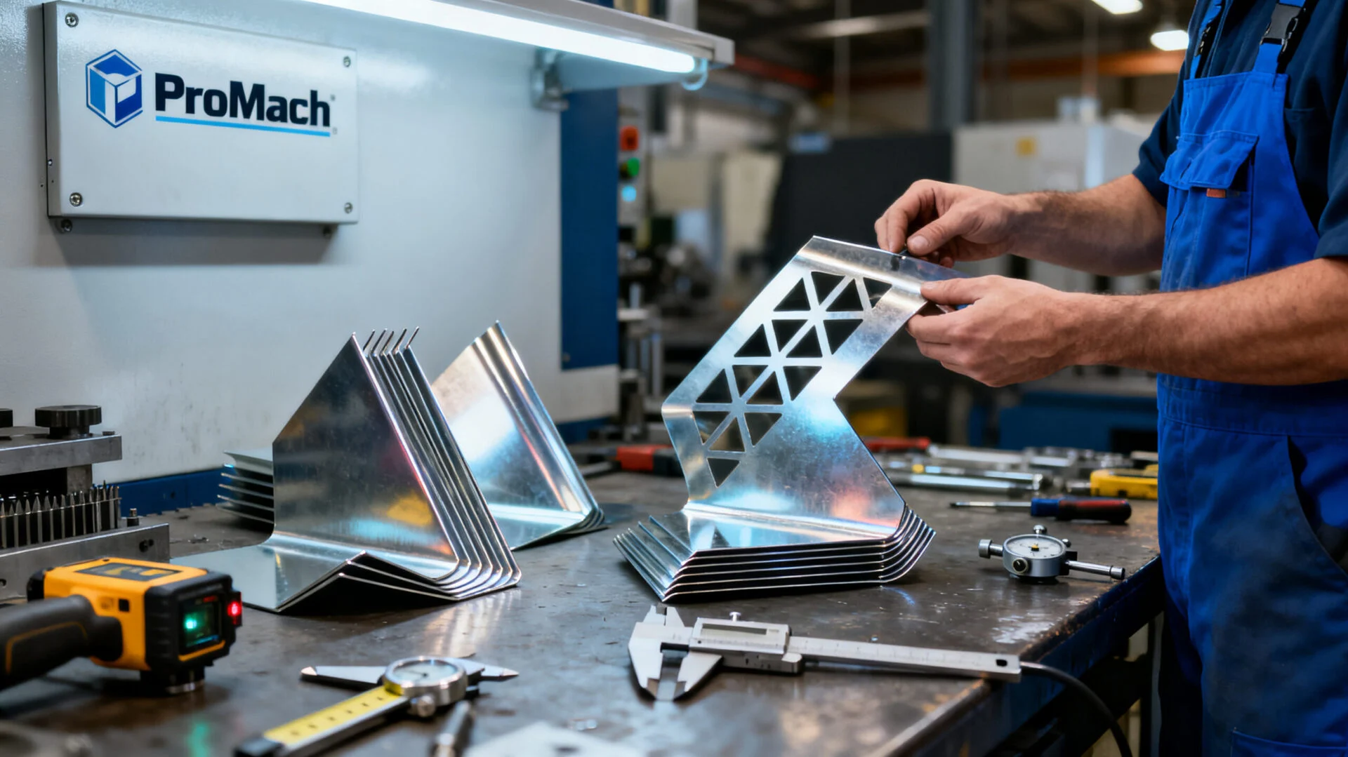 Precision bent and laser-cut metal components