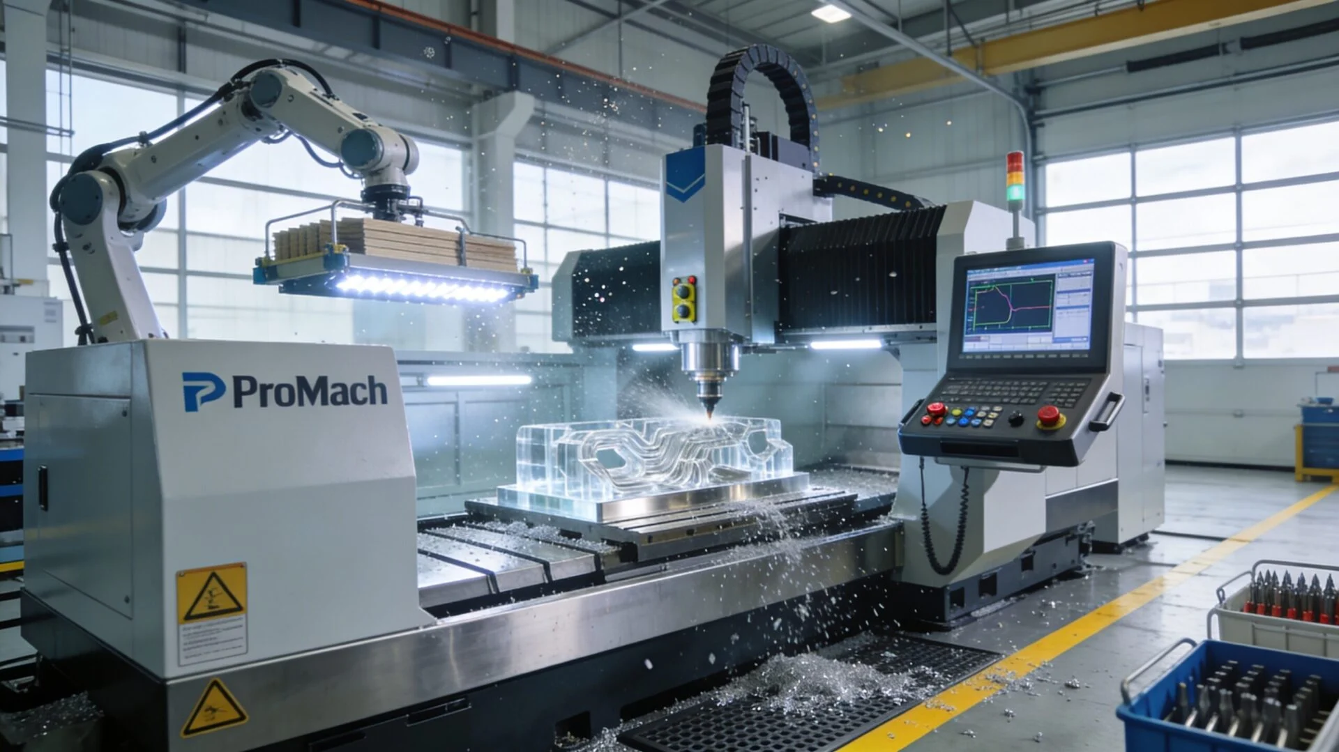 Precision CNC machining of premium acrylic components