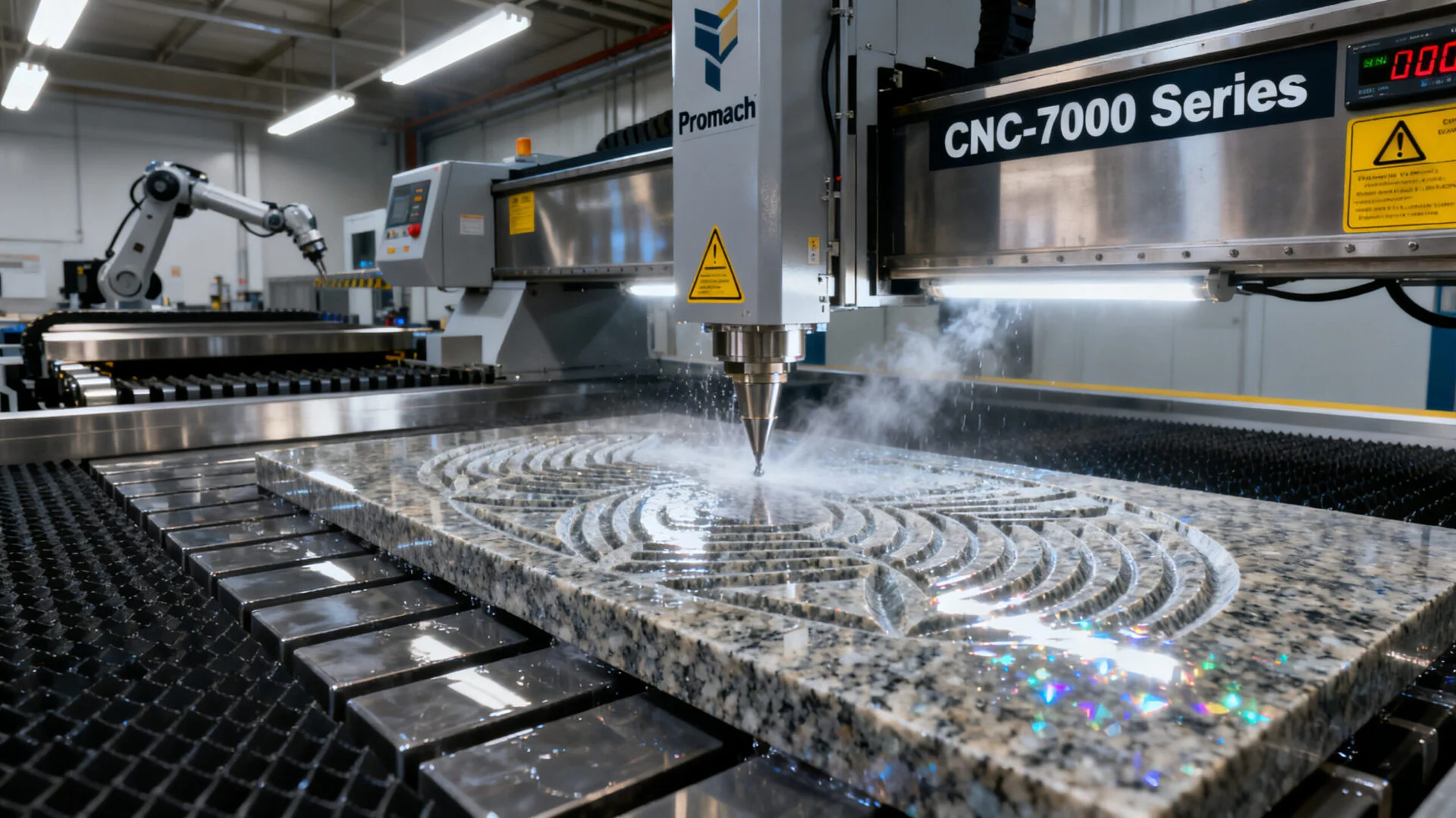 Precision marble engraving machine for decorative detail