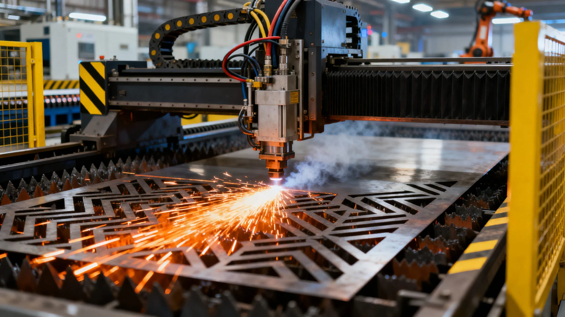 Precision sheet metal laser cutting for industrial fabricated components