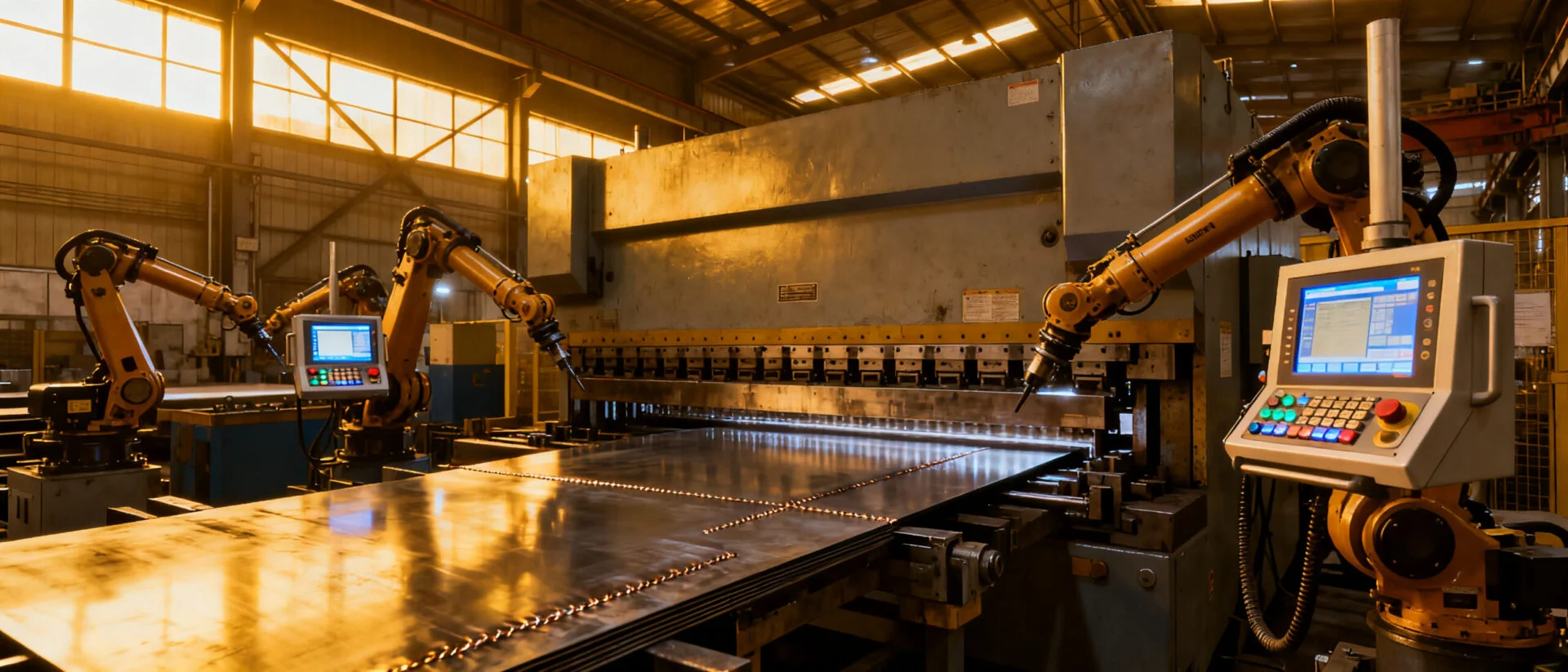 ProMach automatic sheet metal bending center with robotic integration