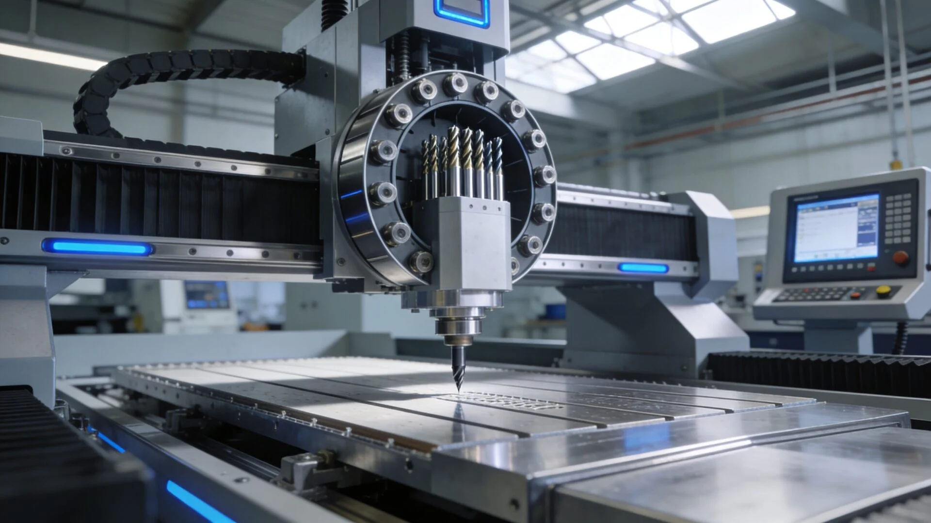 ProMach Automatic Tool Changer (ATC) CNC Router machine in action