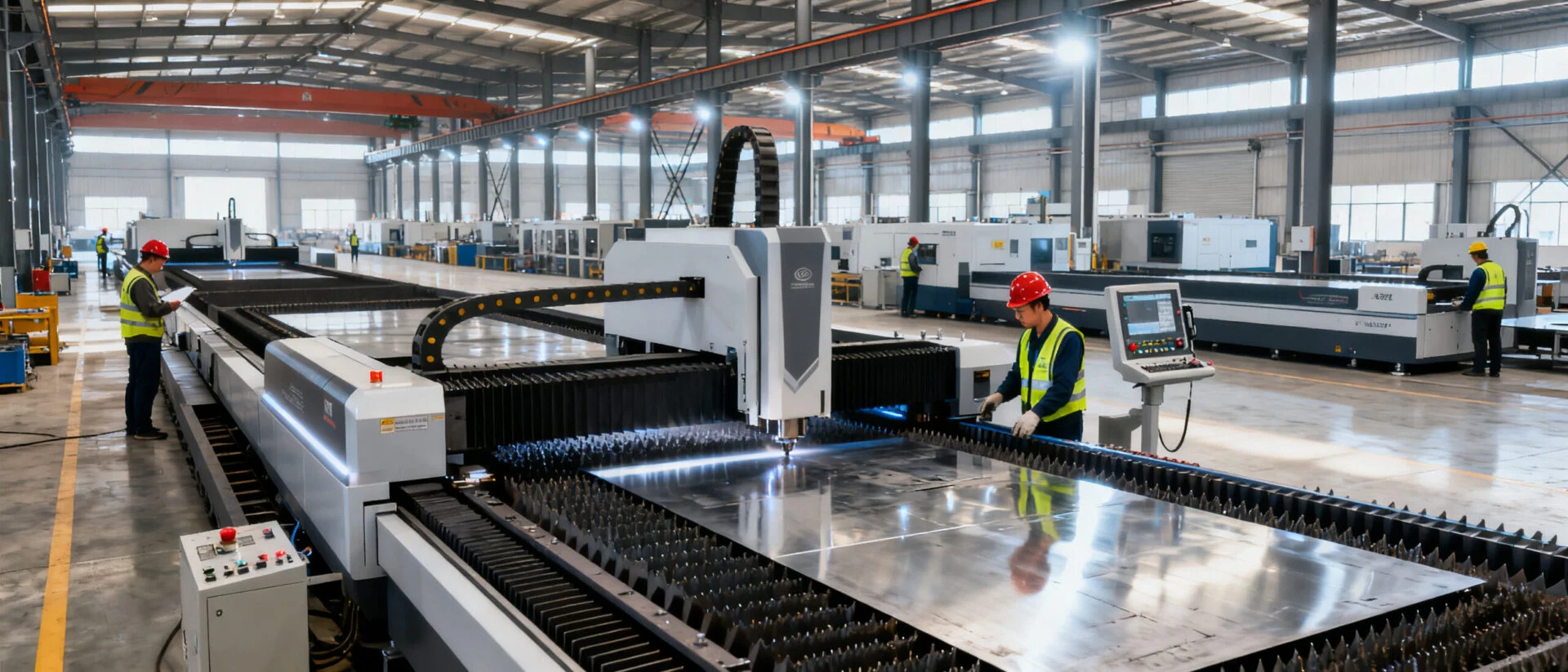 ProMach CNC machinery factory in Jinan China manufacturing hybrid laser cutting systems