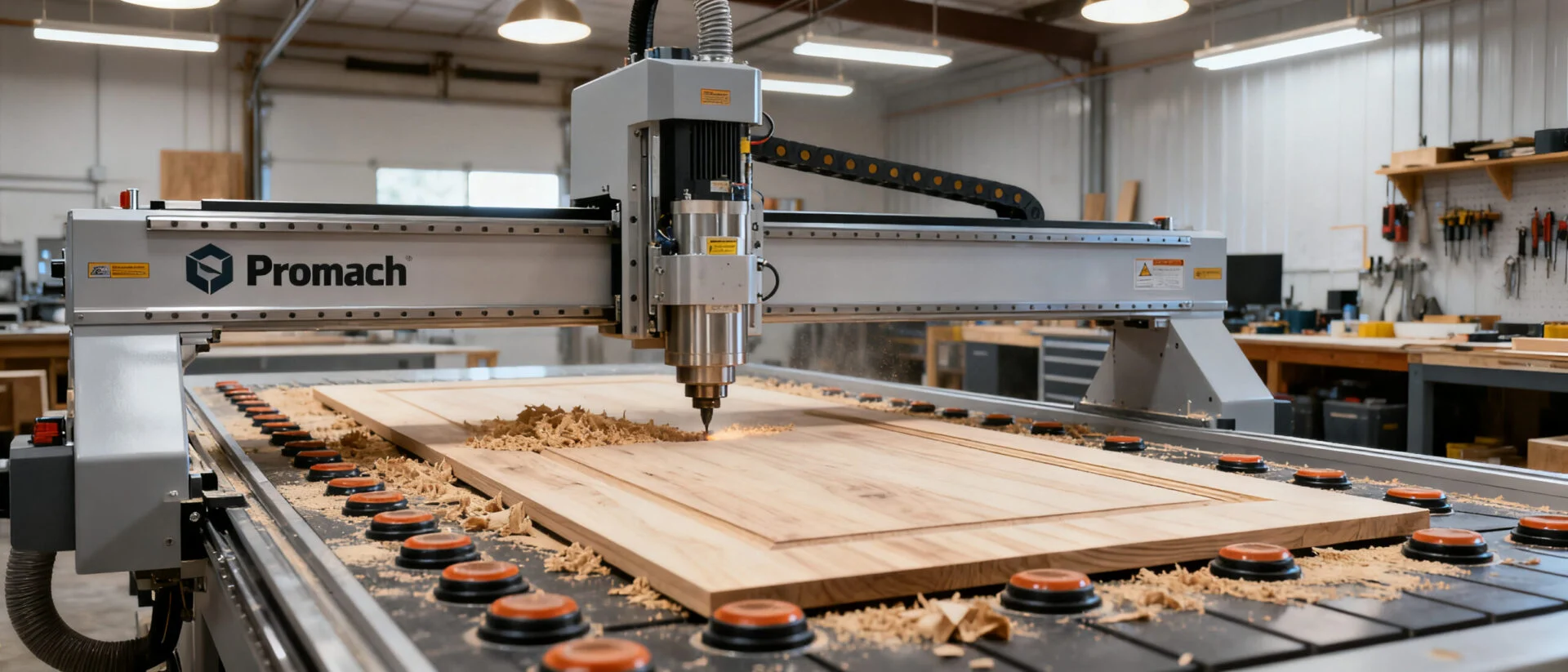 ProMach CNC production case study with workshop equipment in operation