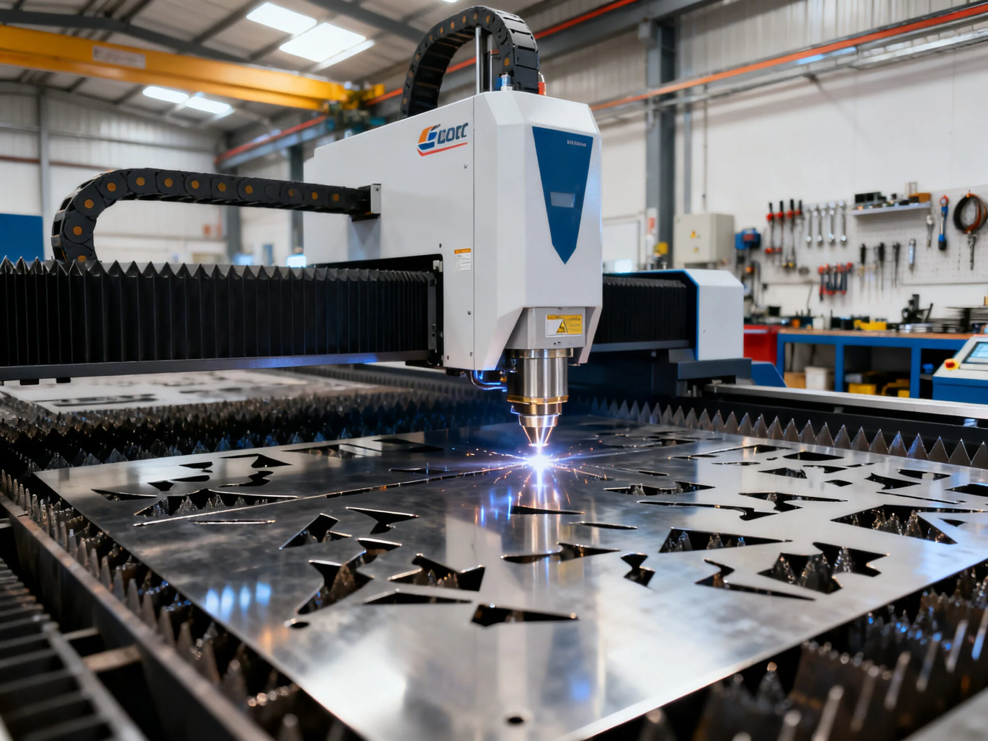 ProMach fiber laser cutting machine undergoing strict quality control and cutting tests