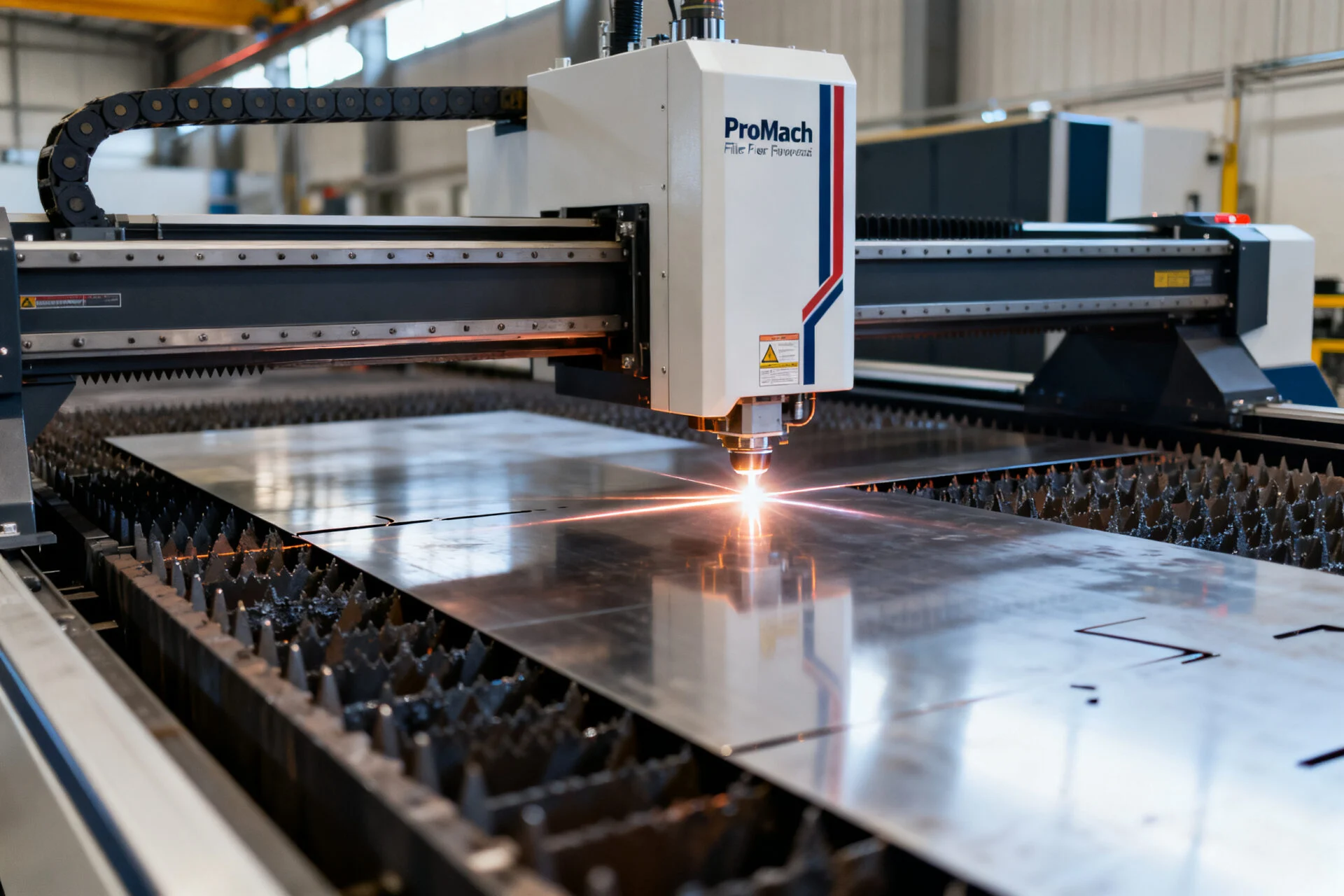 ProMach high-power fiber laser cutting metal fabrication