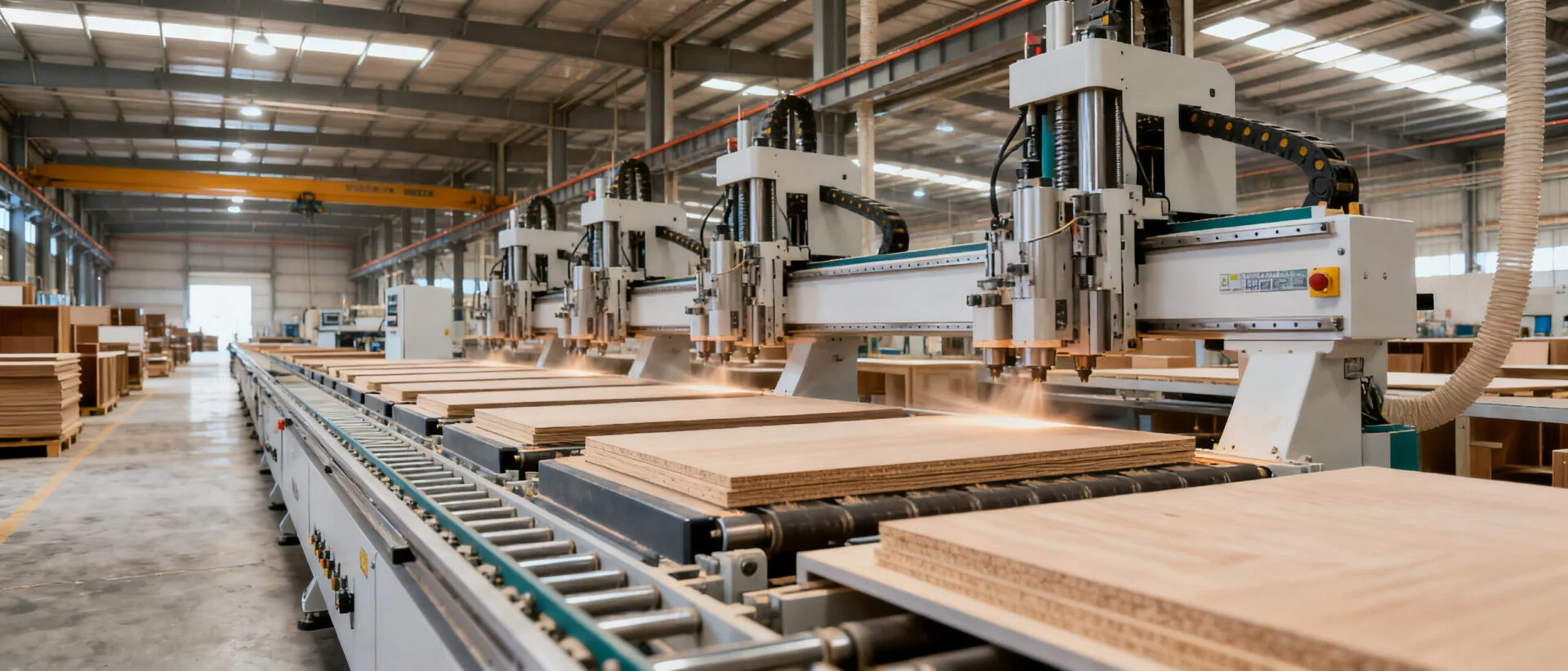 ProMach industrial edge banding production machine configured for high-volume factories