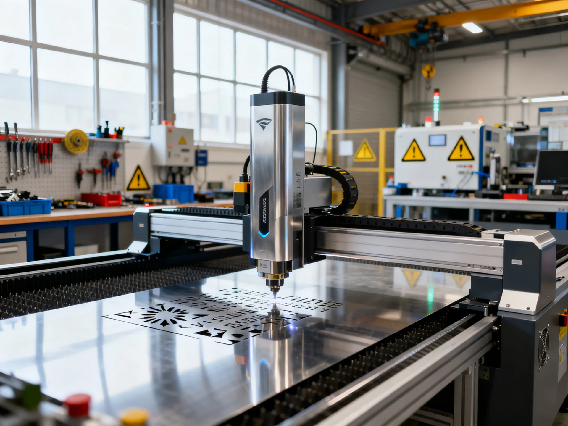 ProMach industrial fiber laser engraver for permanent metal identification