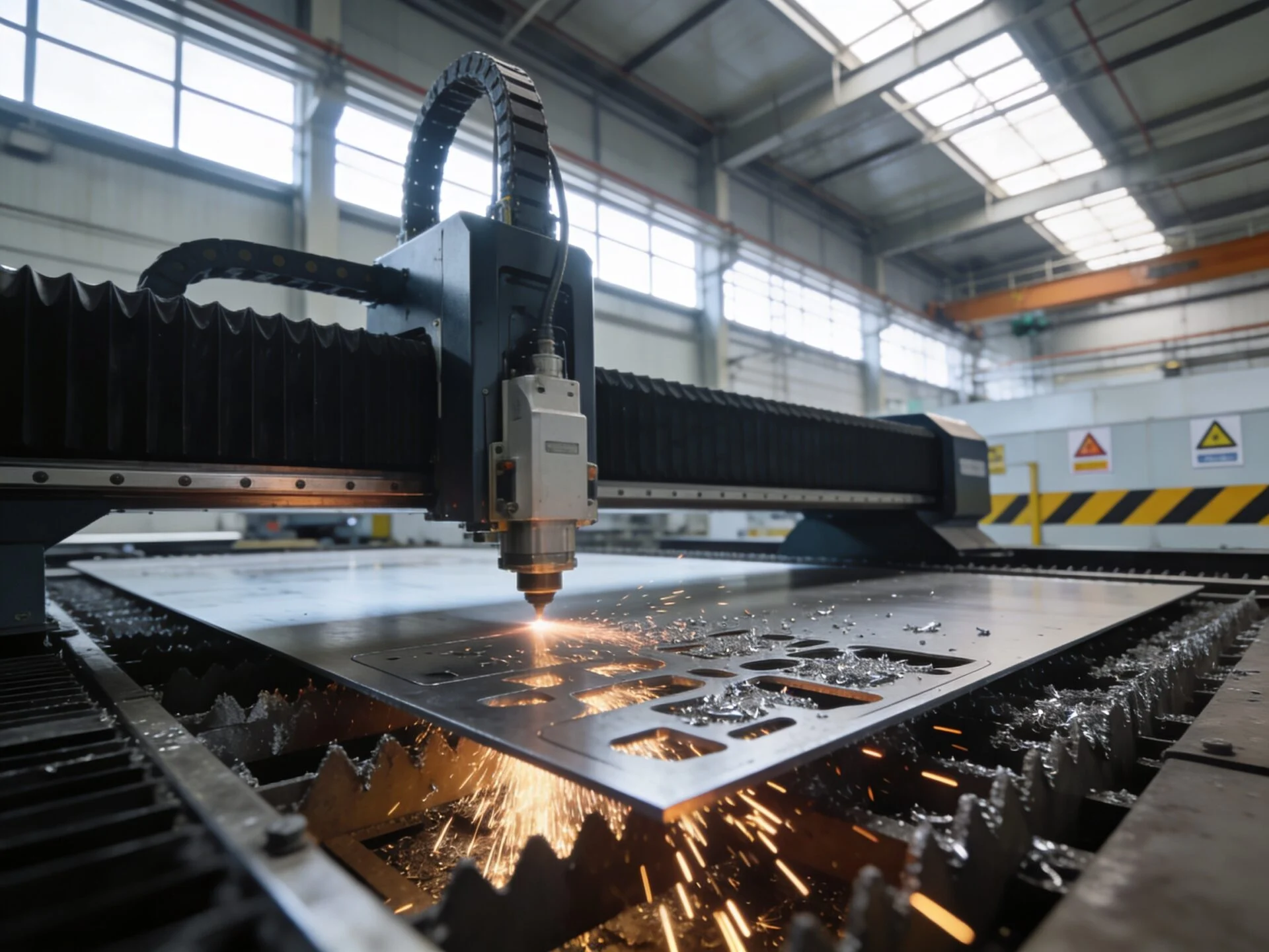 ProMach industrial laser cutting machine processing sheet metal