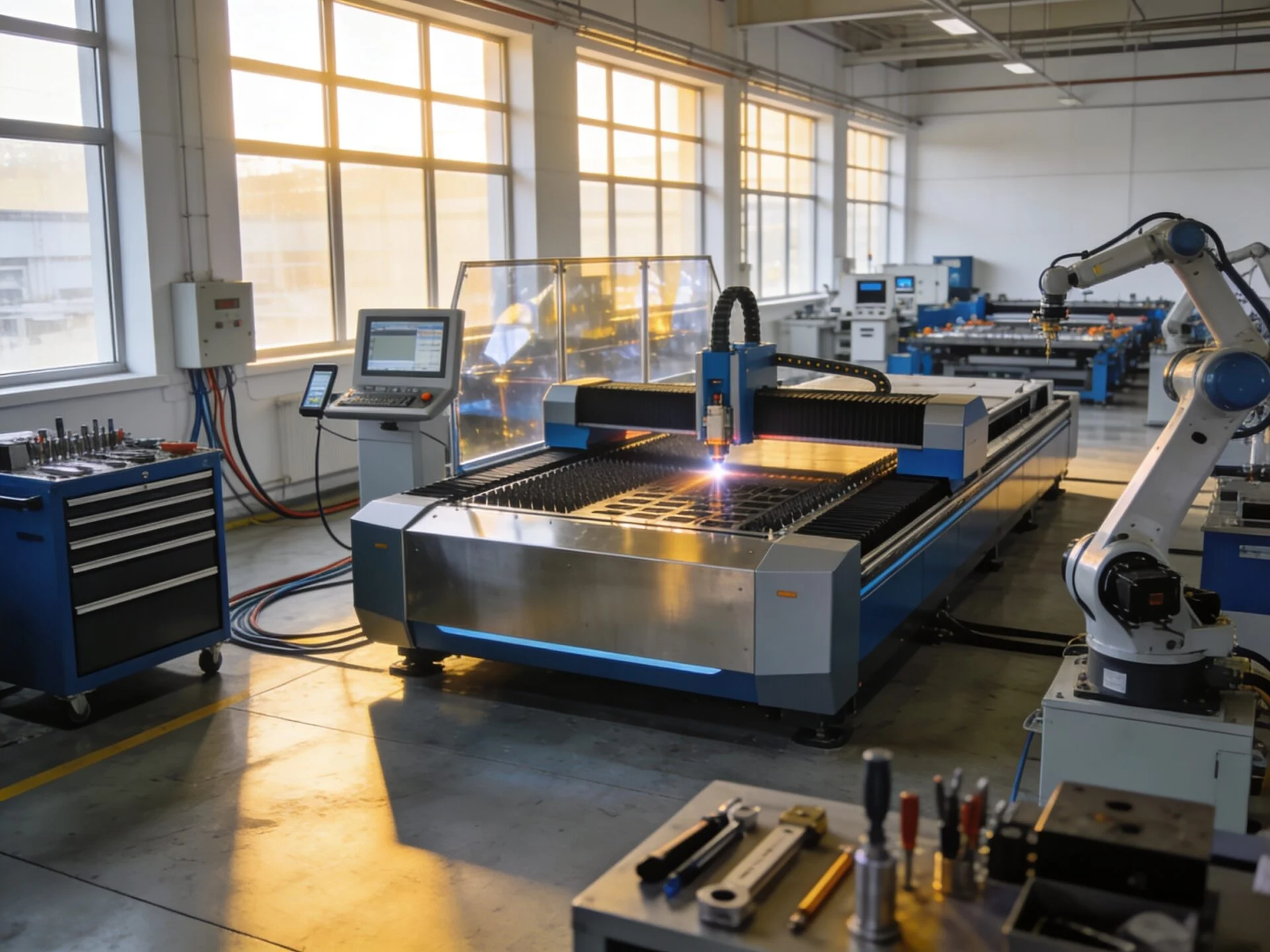 ProMach industrial laser cutting machine technical support and factory inspection