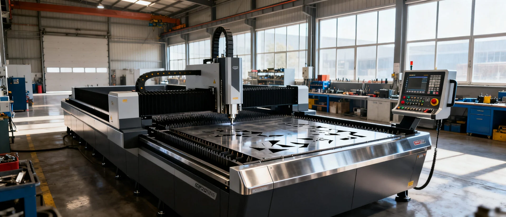 ProMach industrial metal laser cutting machine processing steel sheets