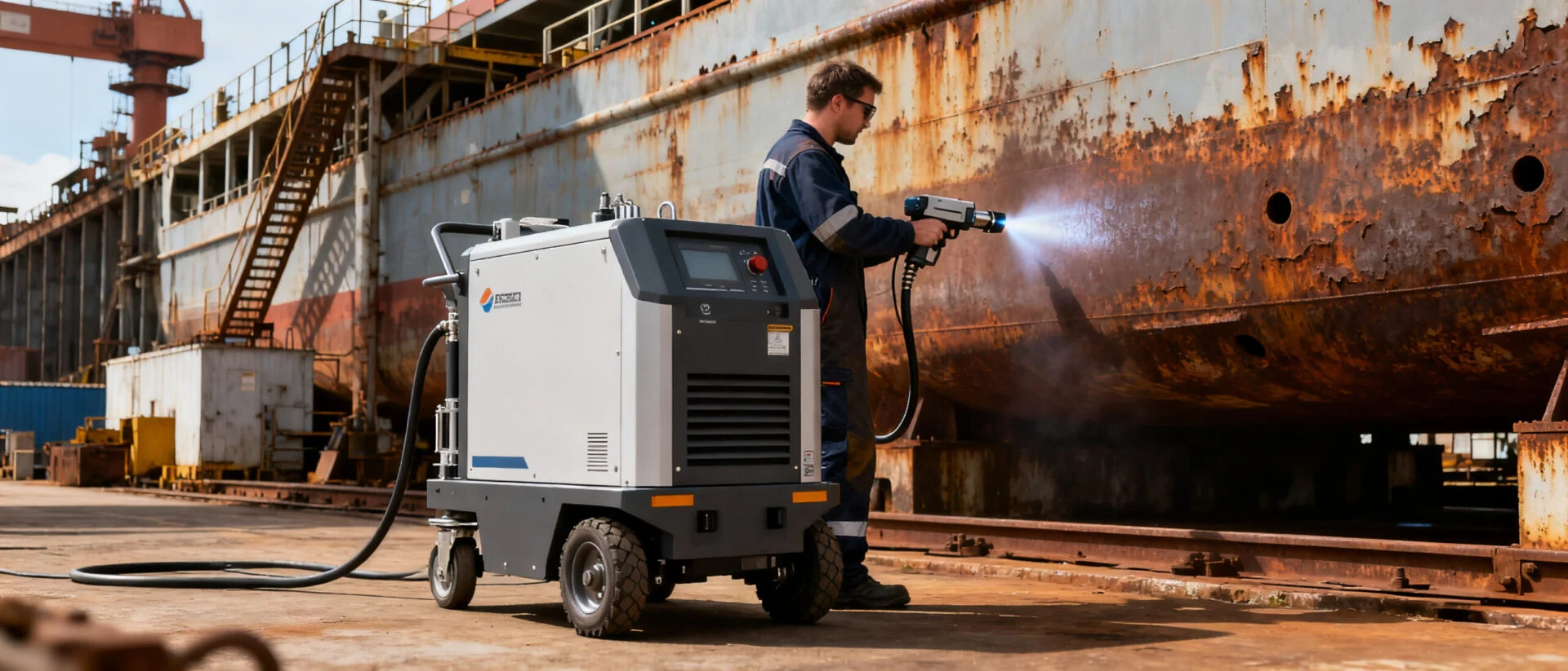 ProMach laser cleaning equipment configured for industrial surface preparation