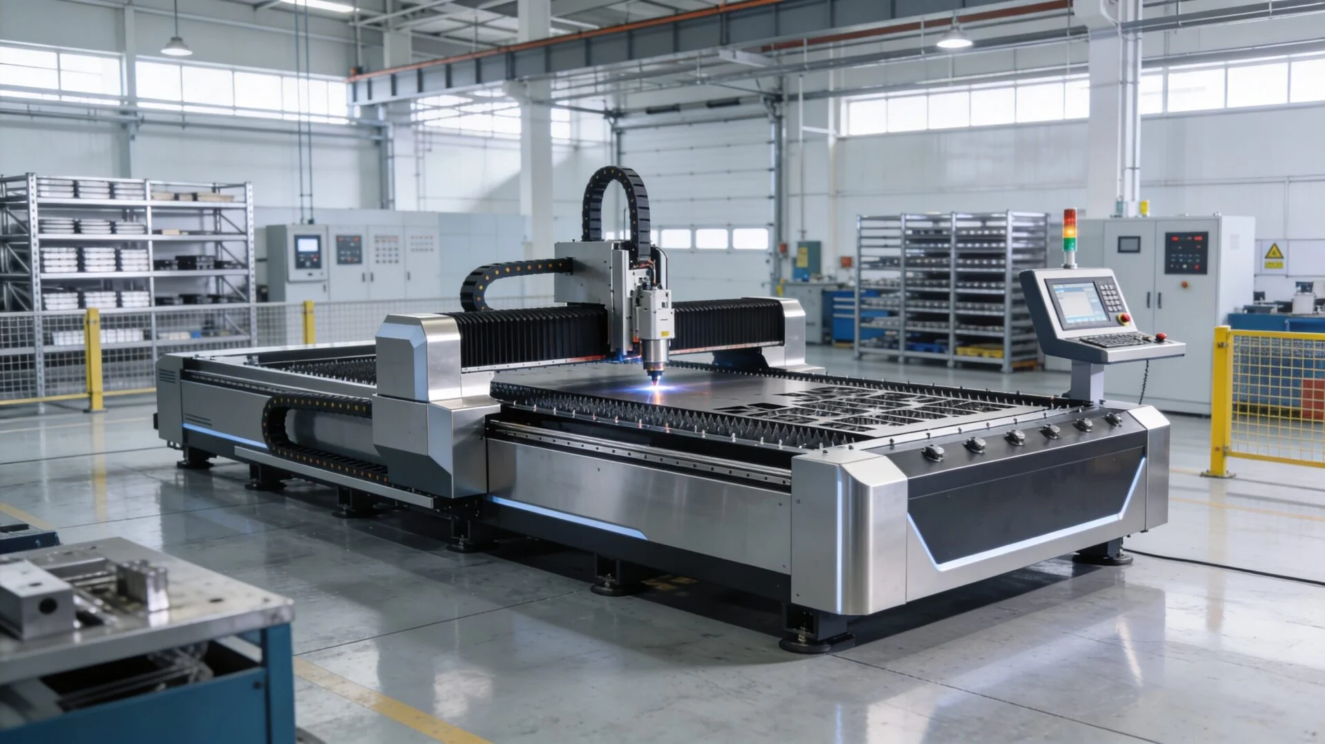 ProMach laser cutting machine in a production setting