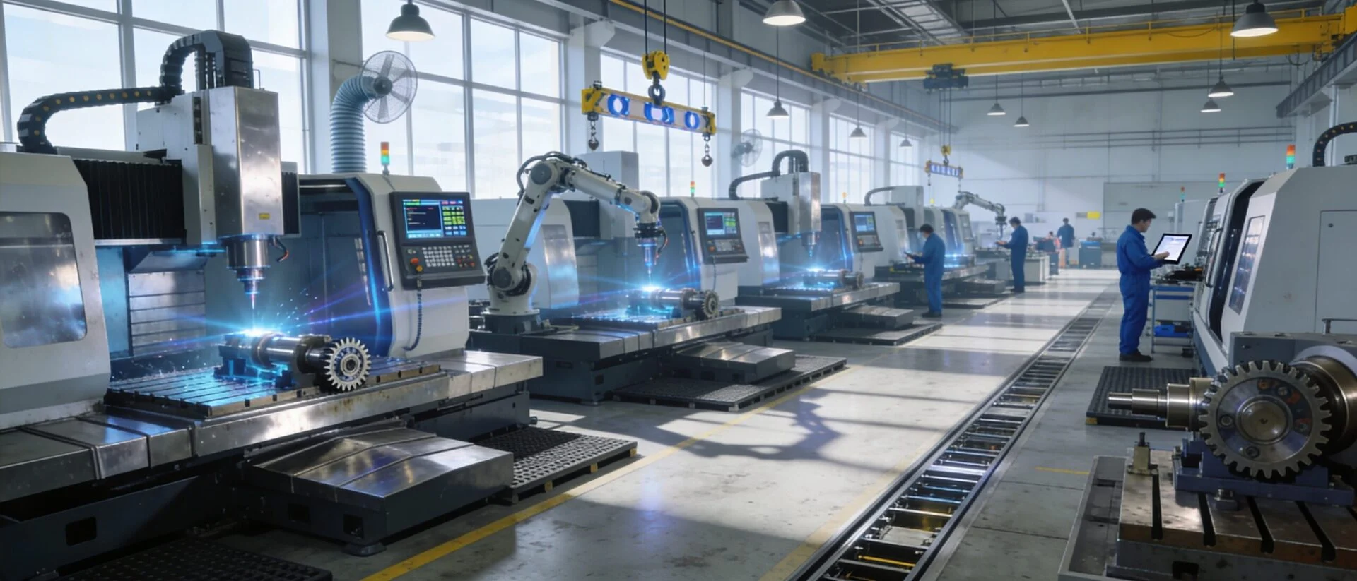 ProMach precision CNC milling machine manufacturing and assembly workshop